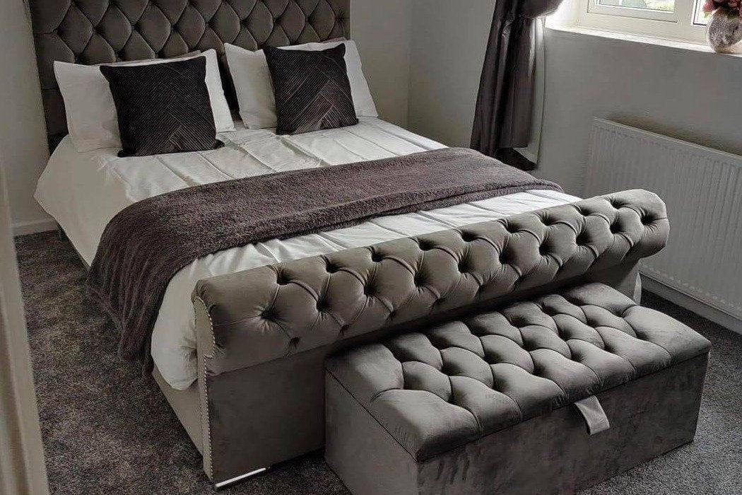 Minsk Sleigh Bed - BedHut