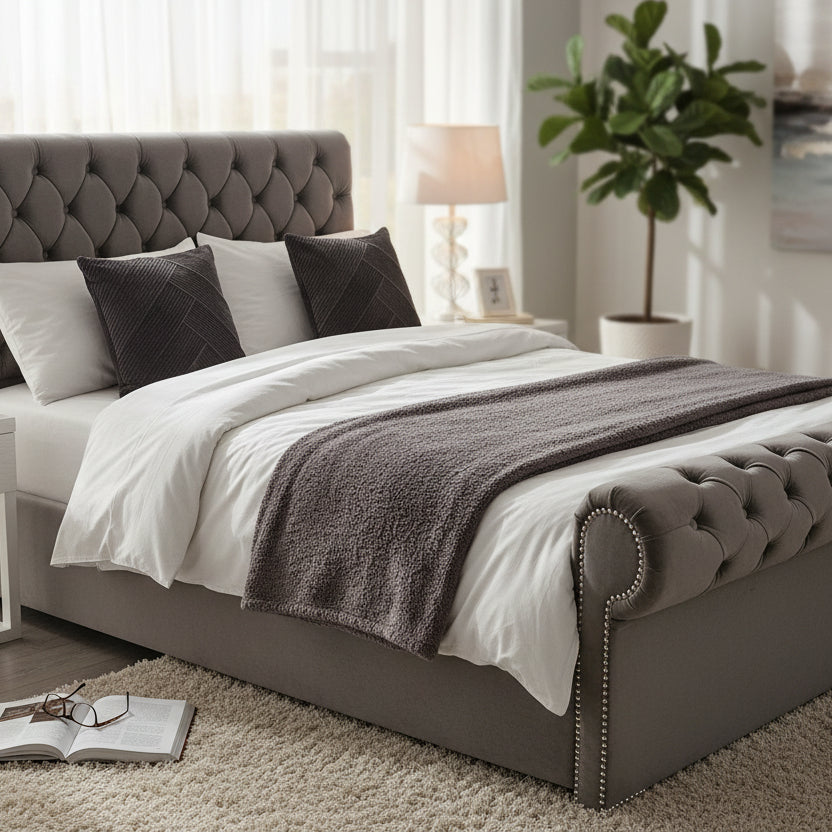 Minsk Sleigh Bed - Dante Furniture
