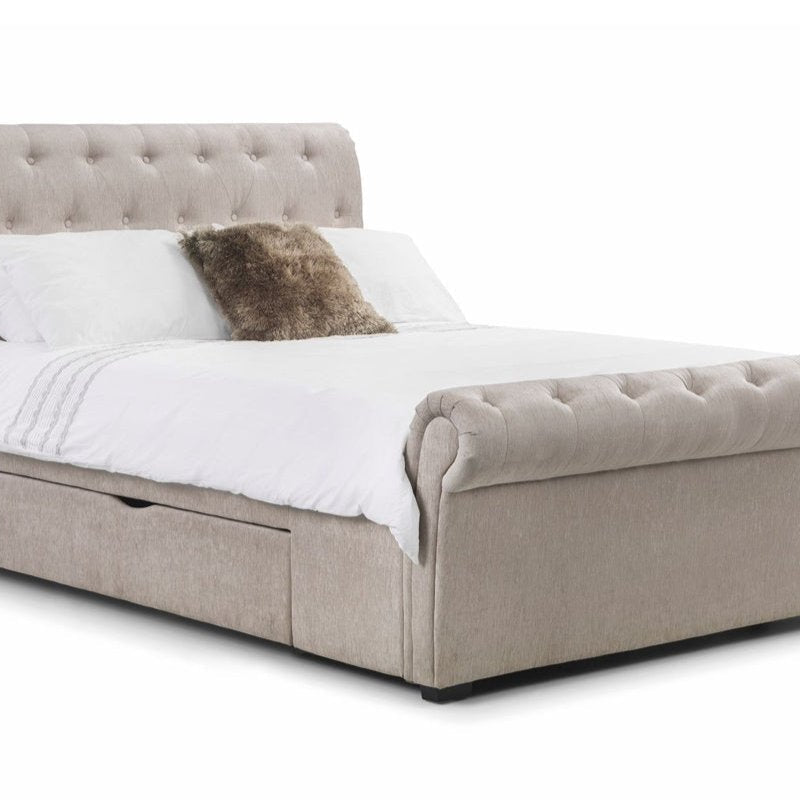 Fabric 2 Drawer Storage Bed