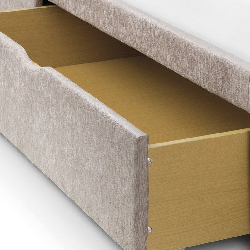 Fabric 2 Drawer Storage Bed
