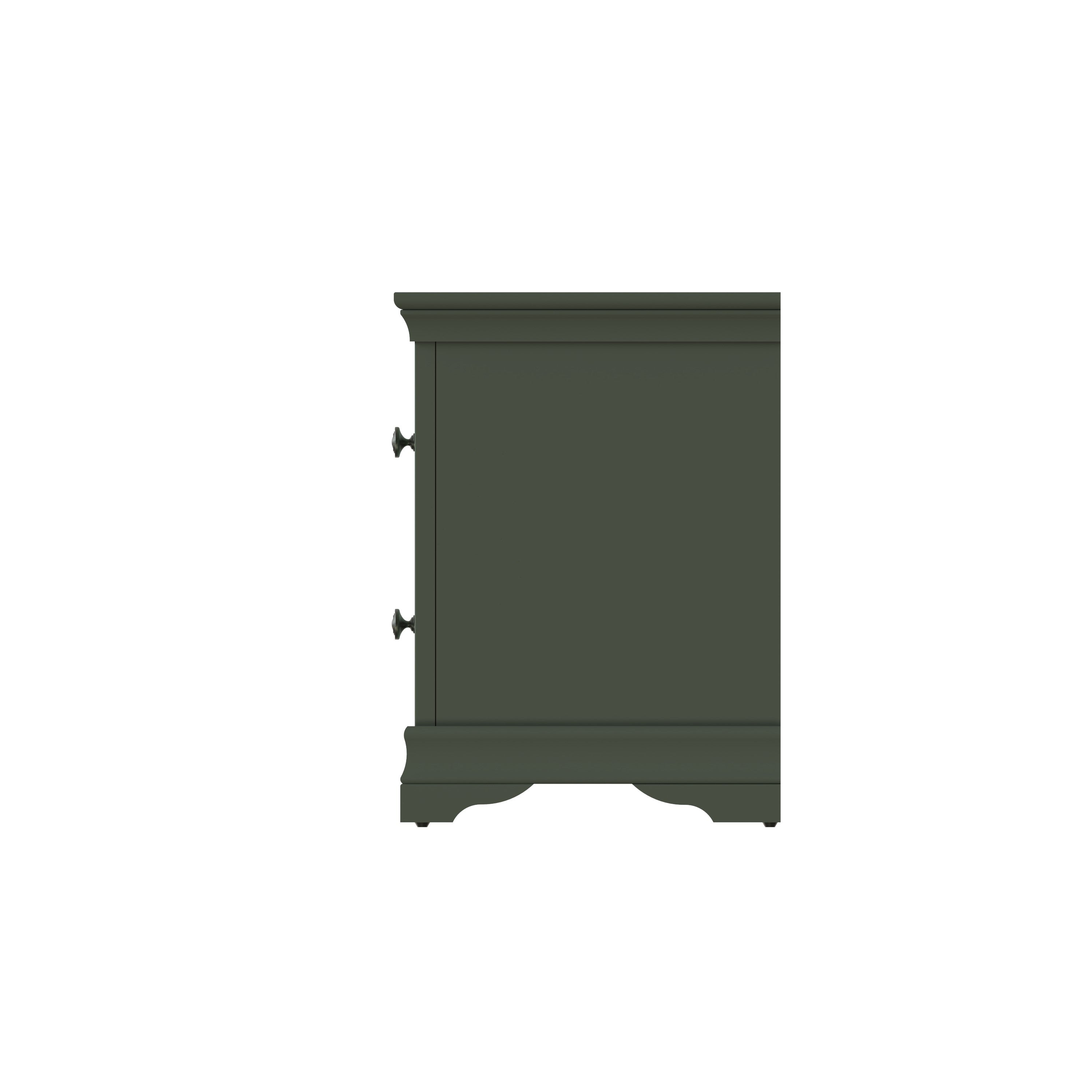 Eden 2 Drawer Bedside Cabinet - Cactus Green - BedHut