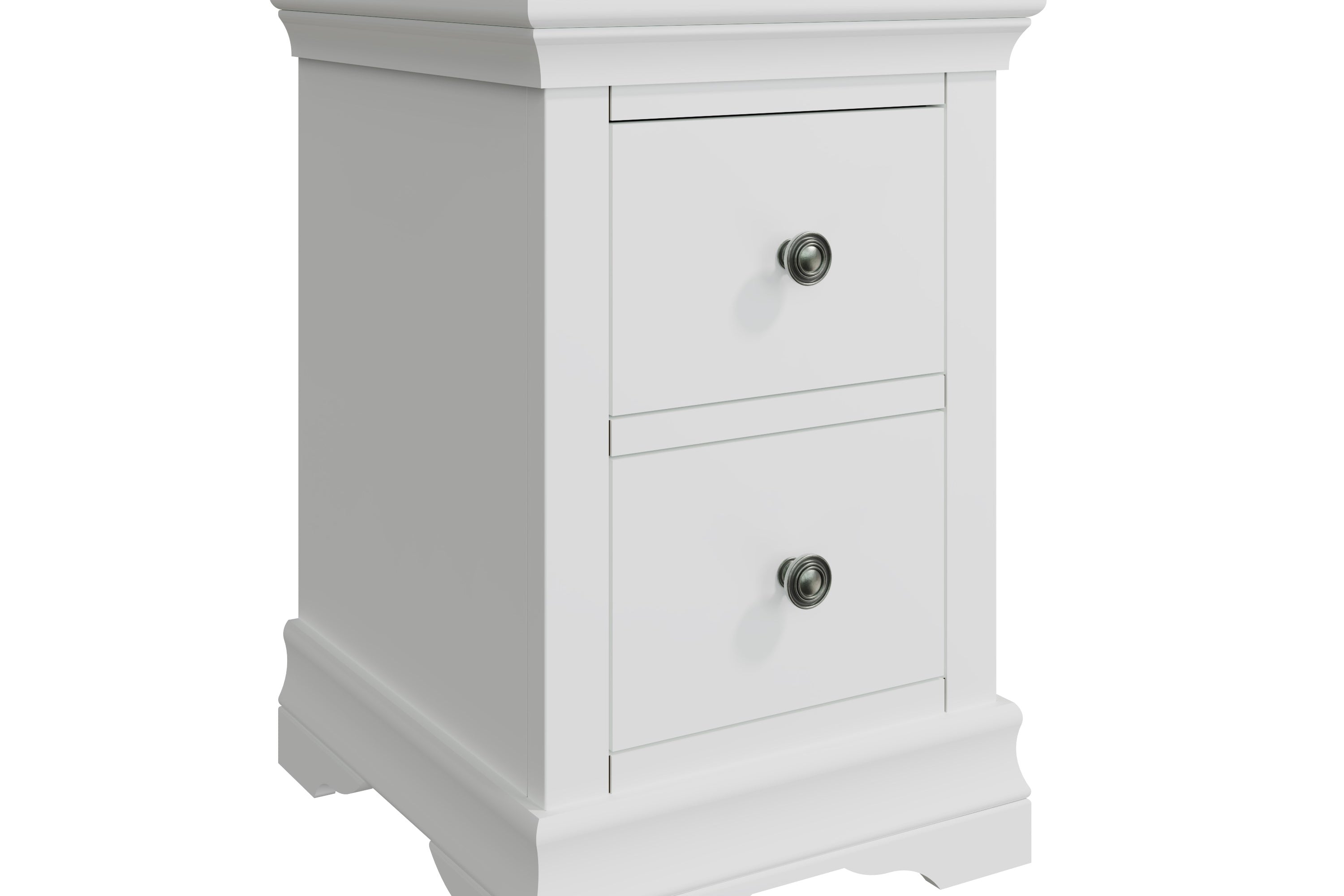 Eden 2 Drawer Bedside Cabinet - White - BedHut