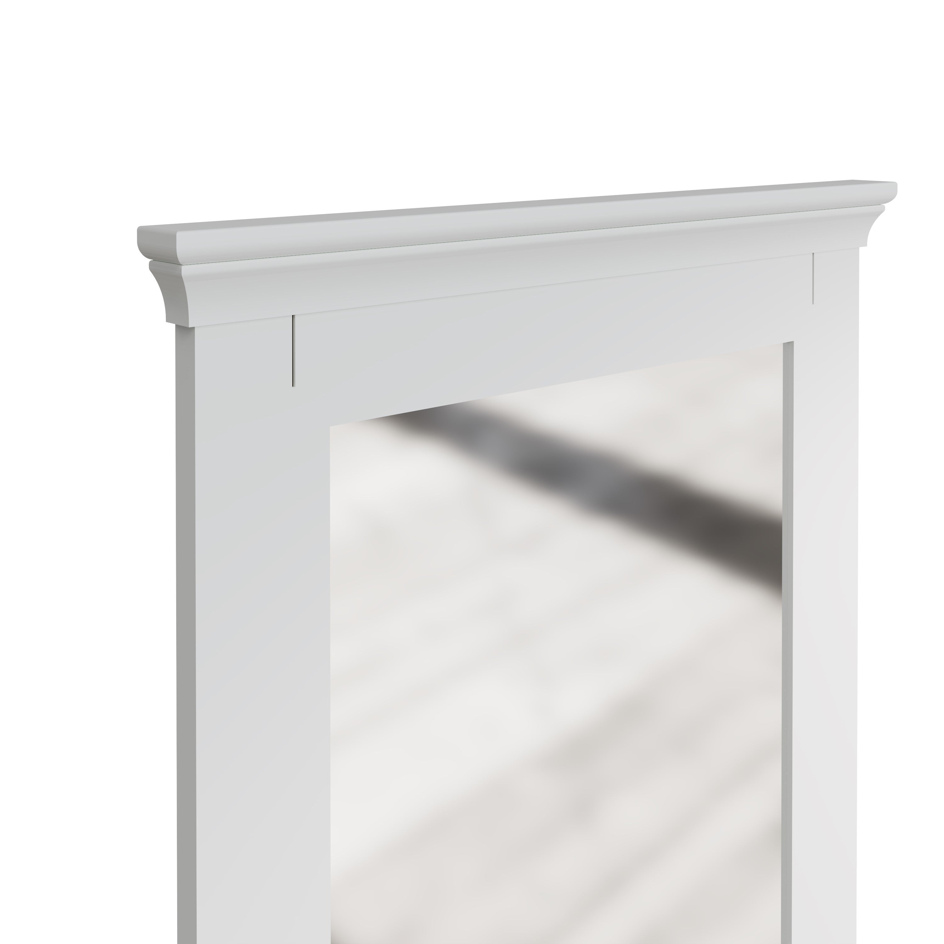 Eden Cheval Mirror - White - BedHut