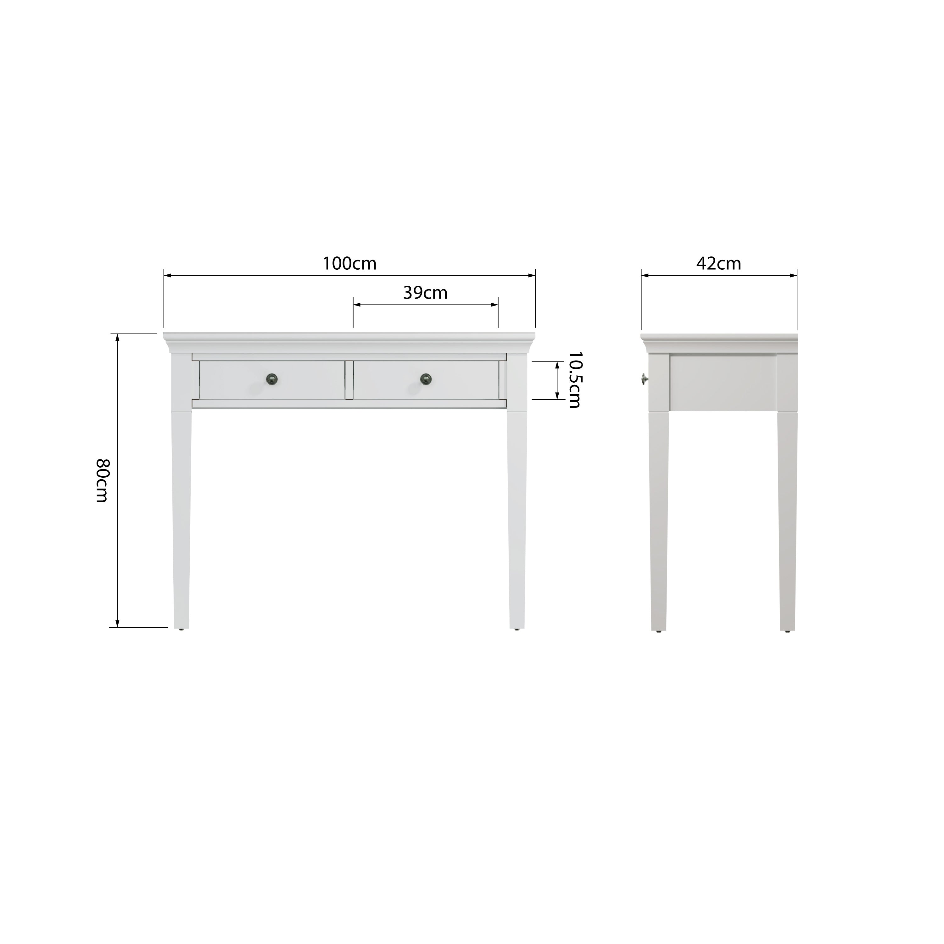 Eden Dressing Table - White - BedHut