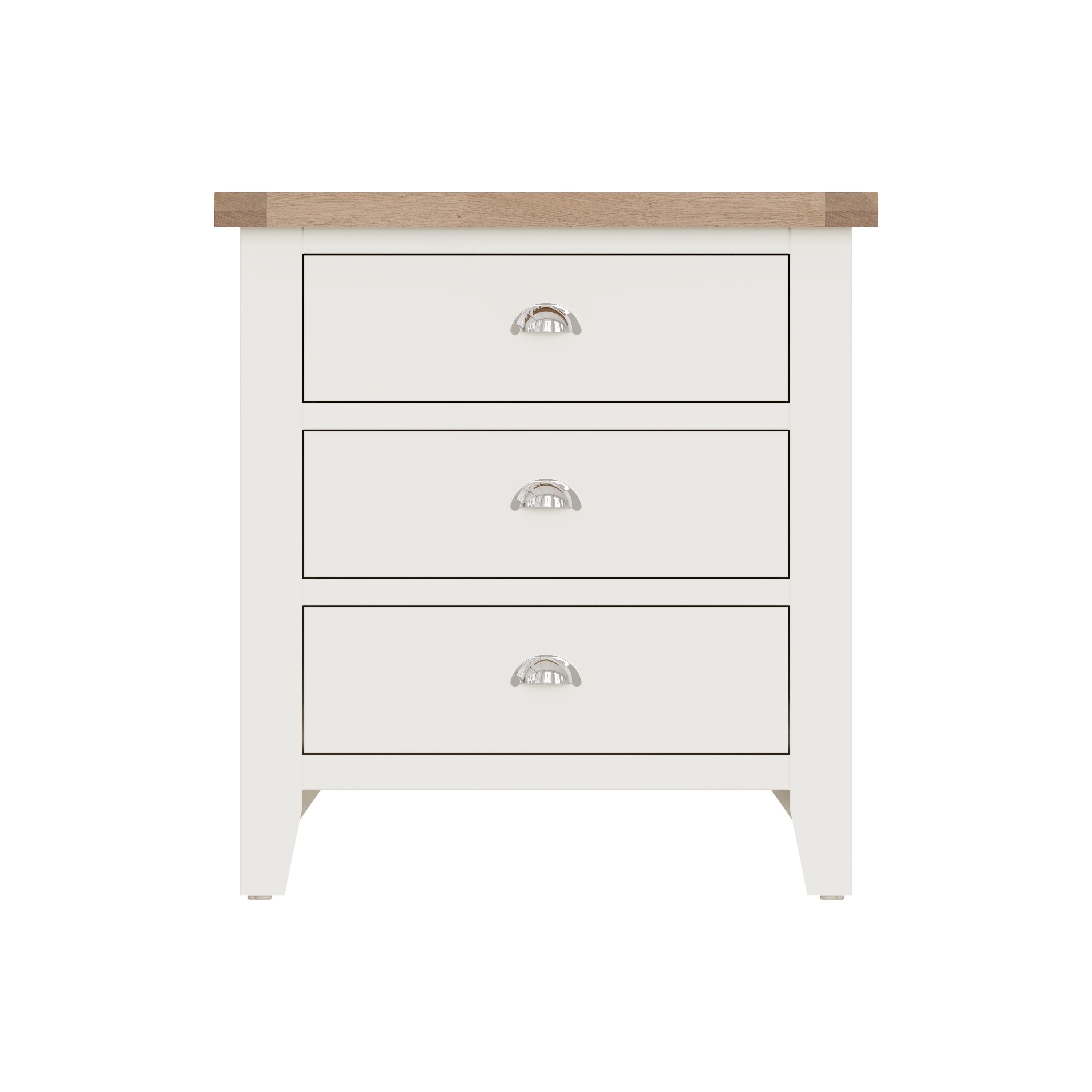 Cotswold 3 Drawer Chest - White - BedHut