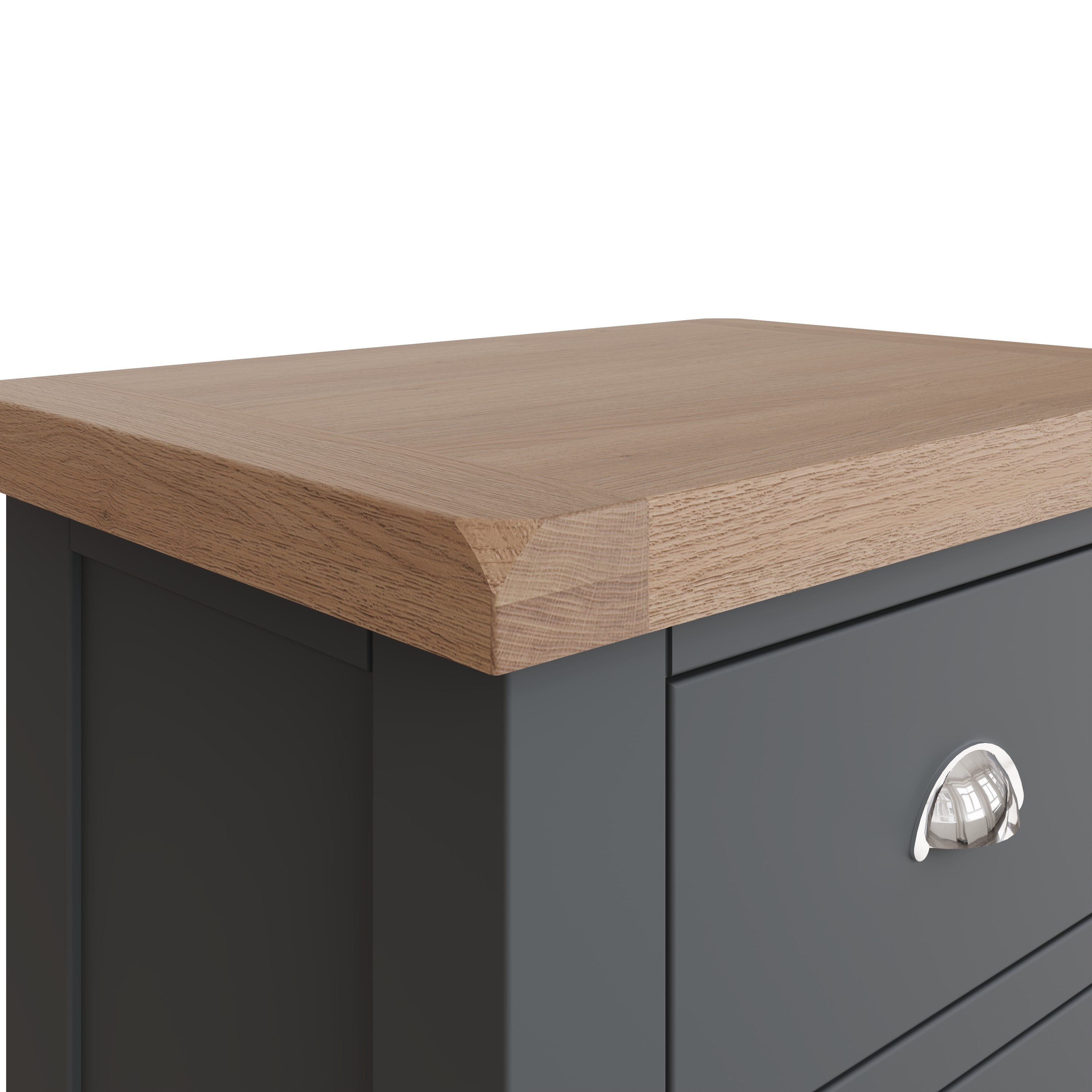 Cotswold 4 Drawer Narrow Chest - Charcoal - BedHut