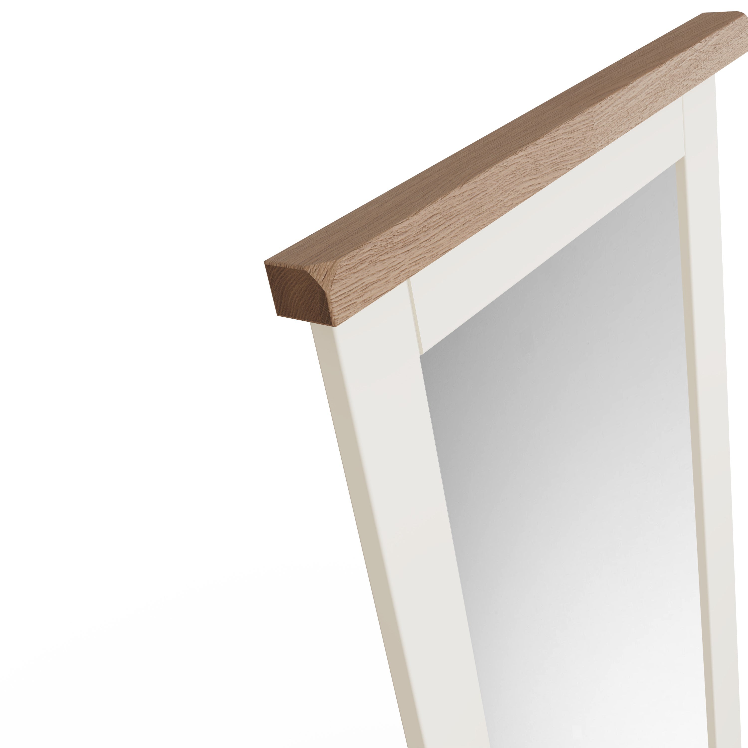 Cotswold Cheval Mirror - White - BedHut