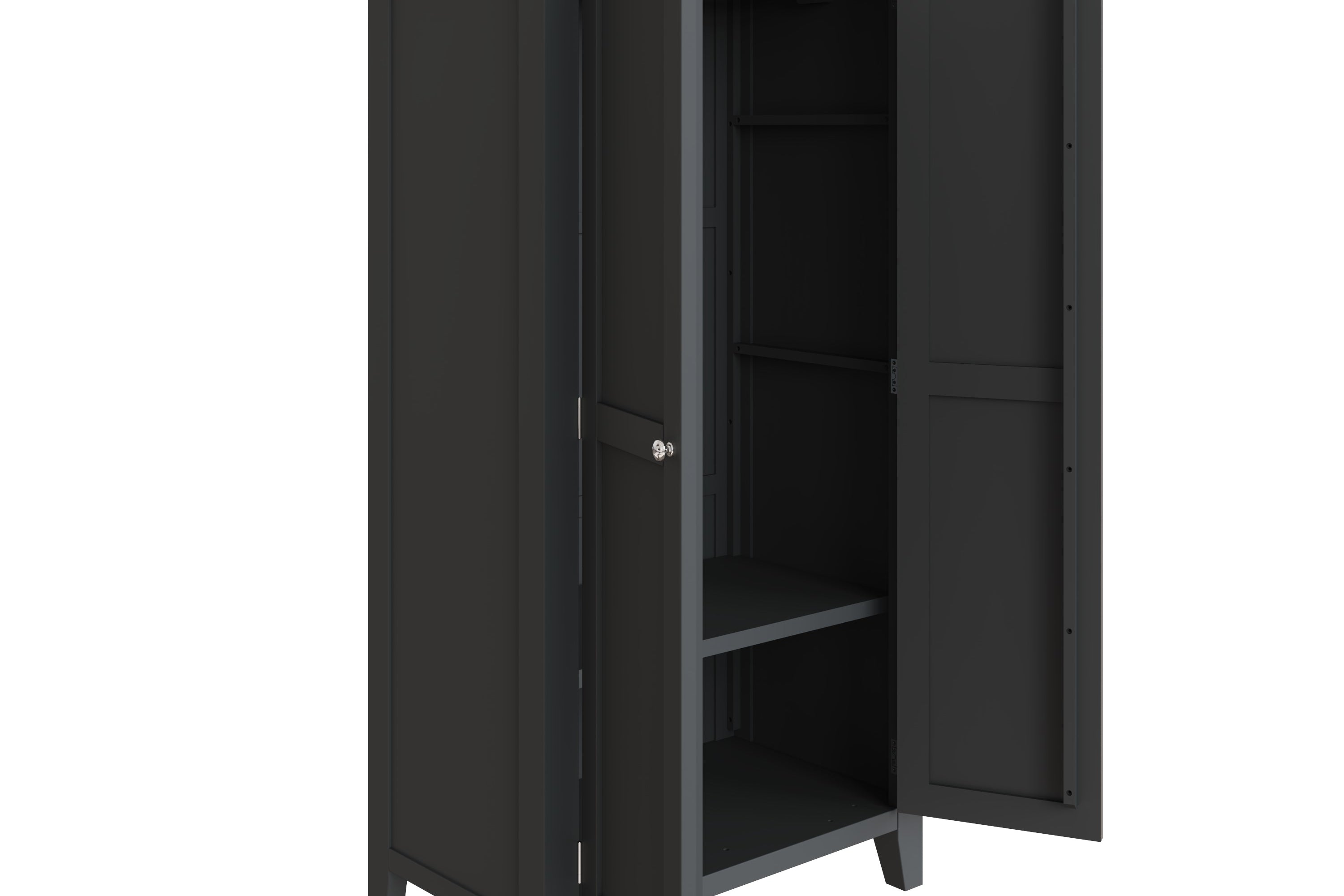 Cotswold Full Hanging wardrobe - Charcoal - BedHut