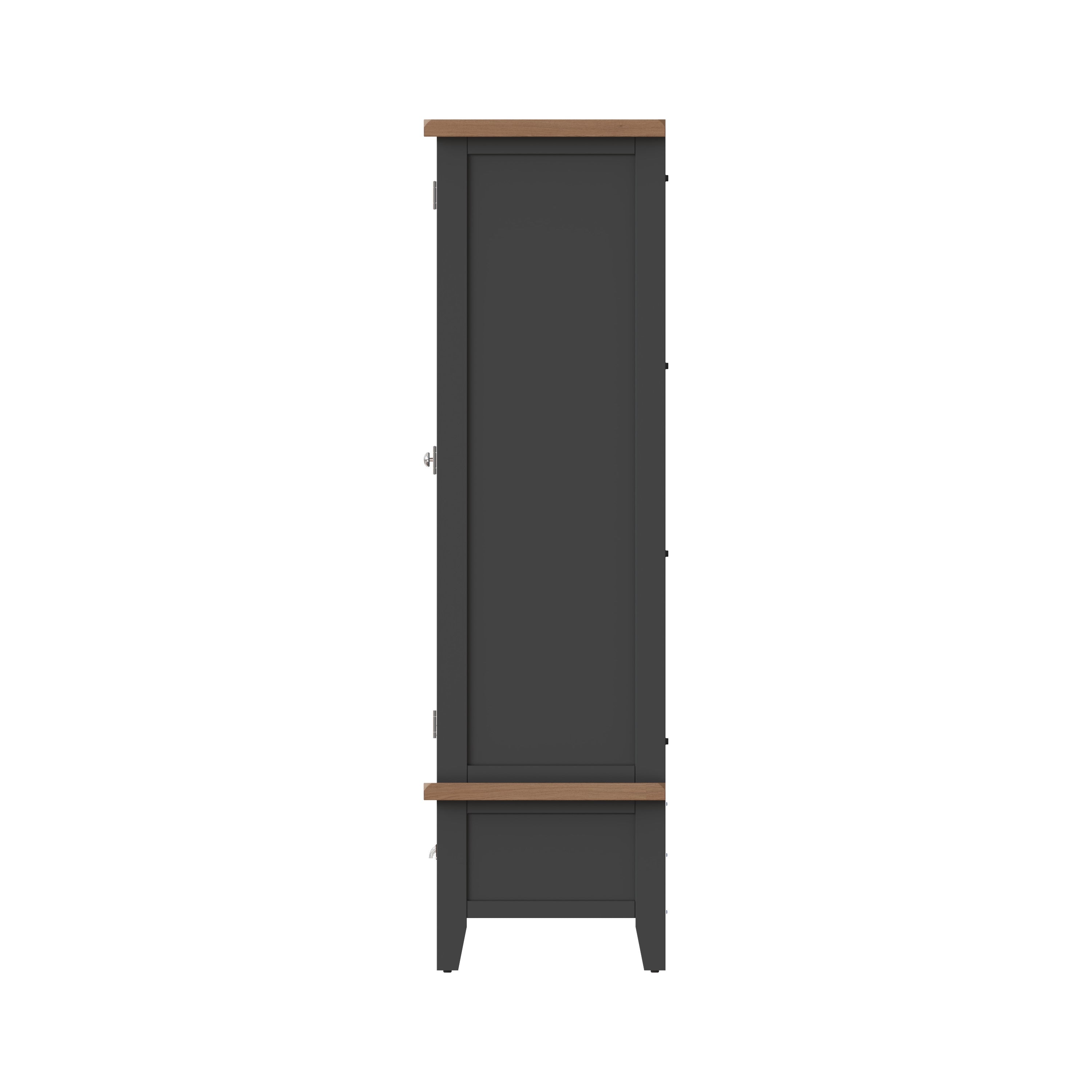 Cotswold 2 Door Wardrobe - Charcoal - BedHut