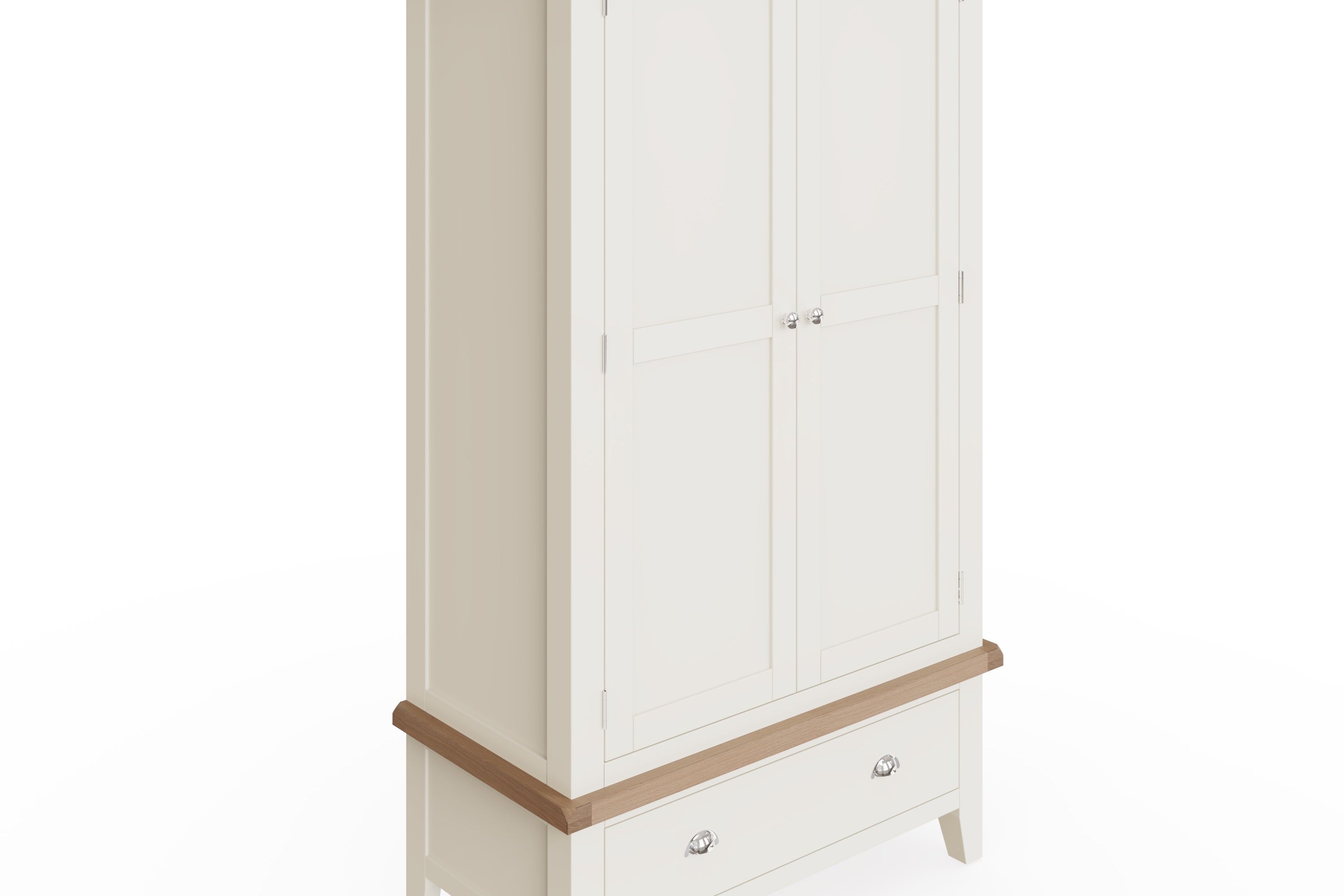 Cotswold 2 Door Wardrobe - White - BedHut