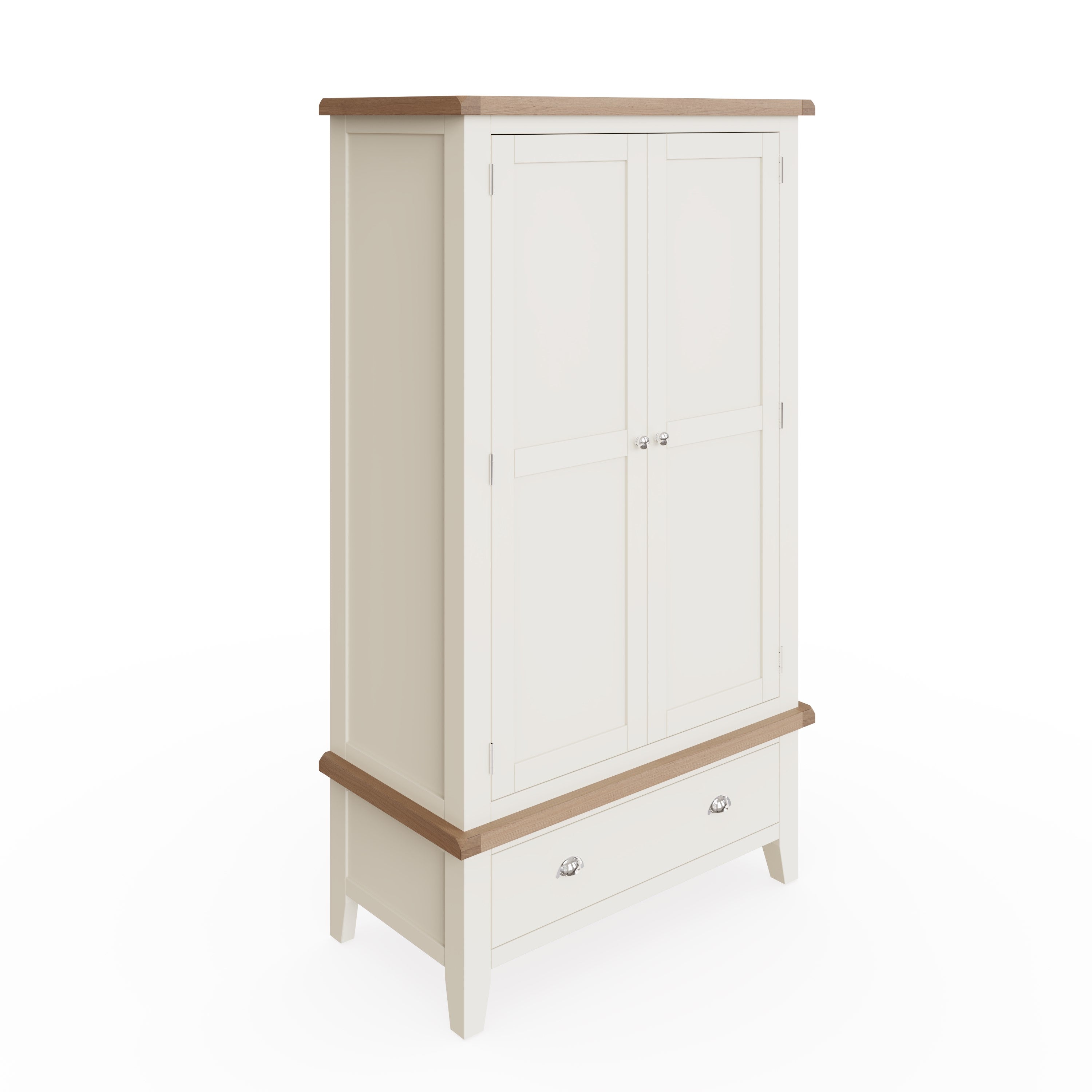 Cotswold 2 Door Wardrobe - White - BedHut
