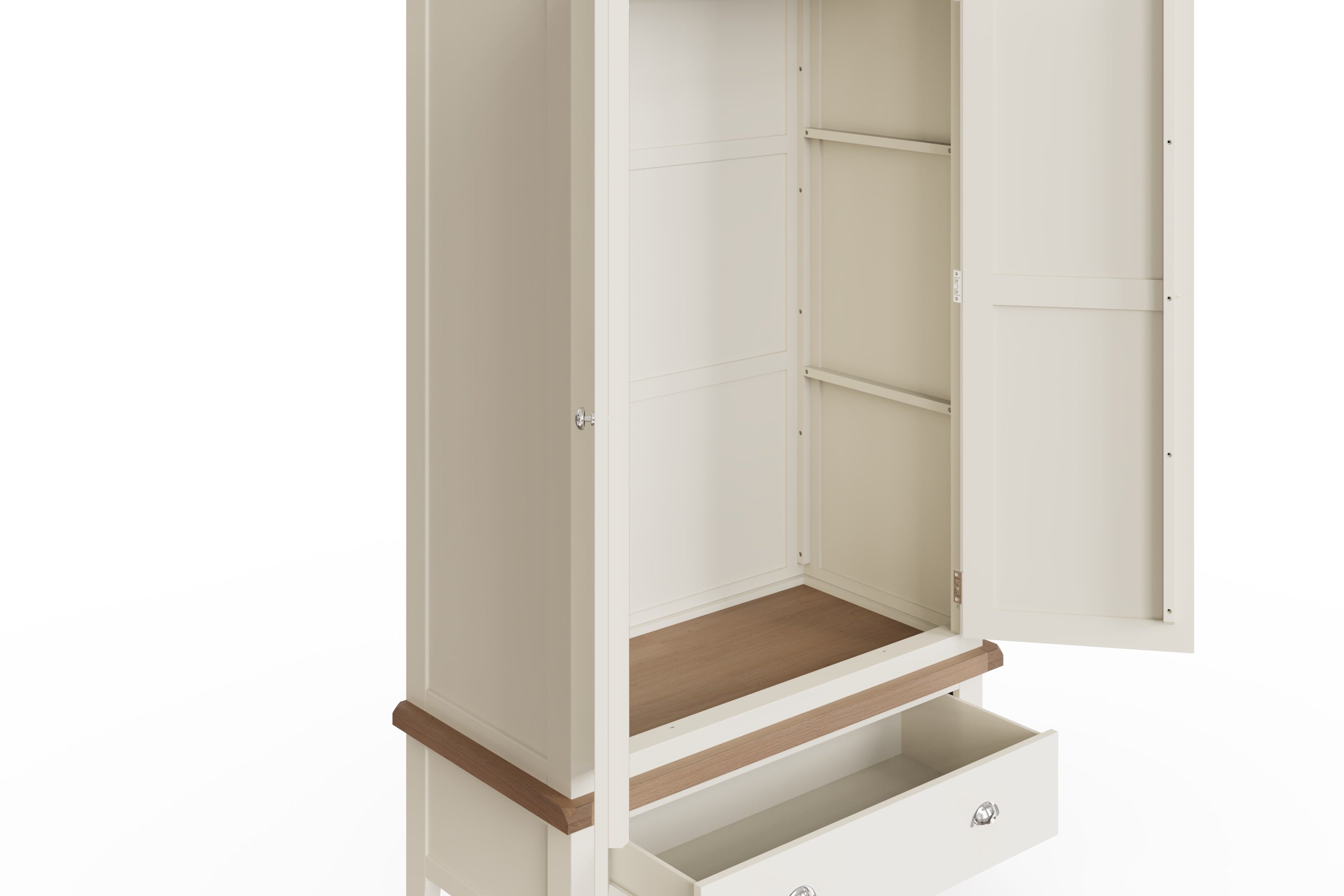 Cotswold 2 Door Wardrobe - White - BedHut