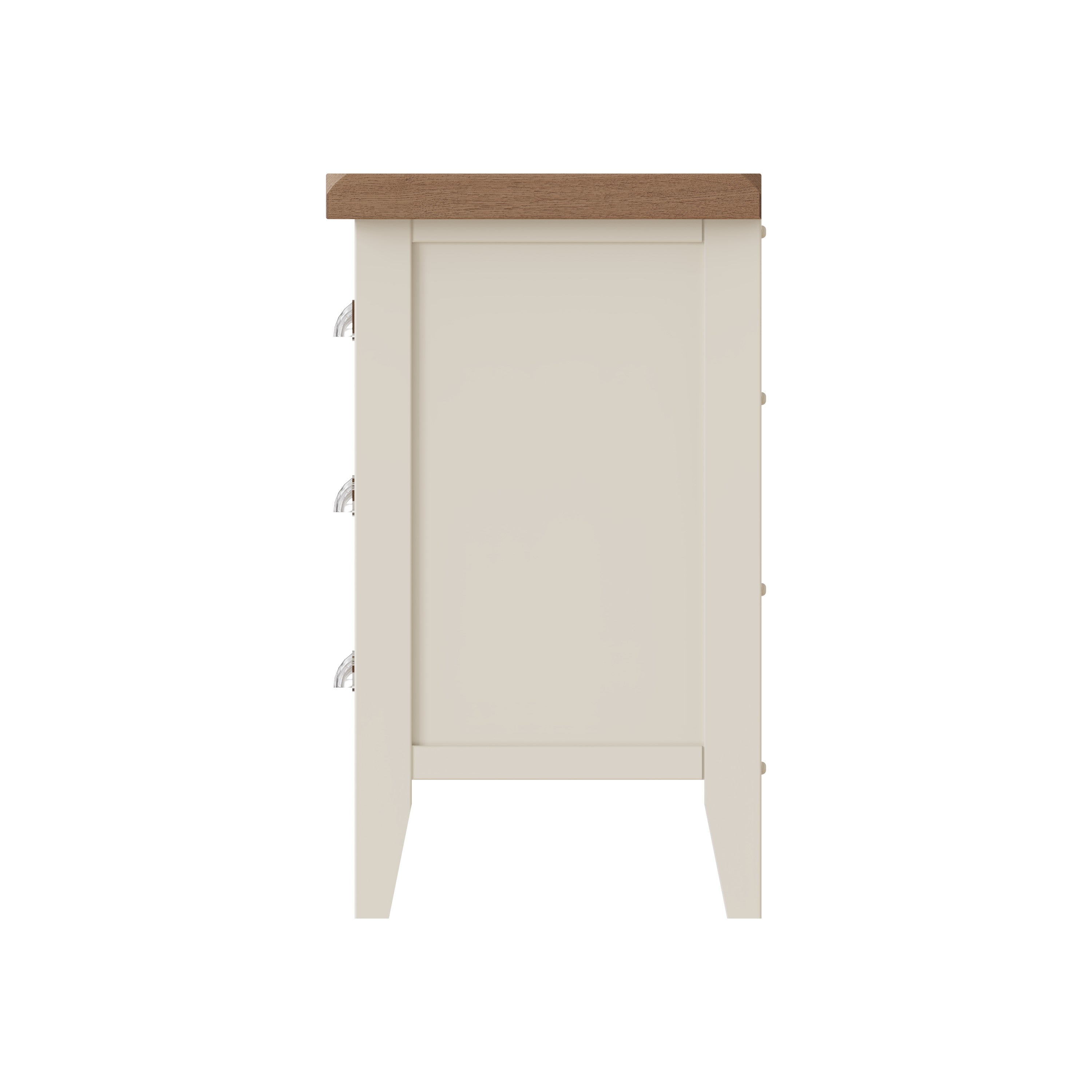 Cotswold 3 Drawer Bedside - White - BedHut
