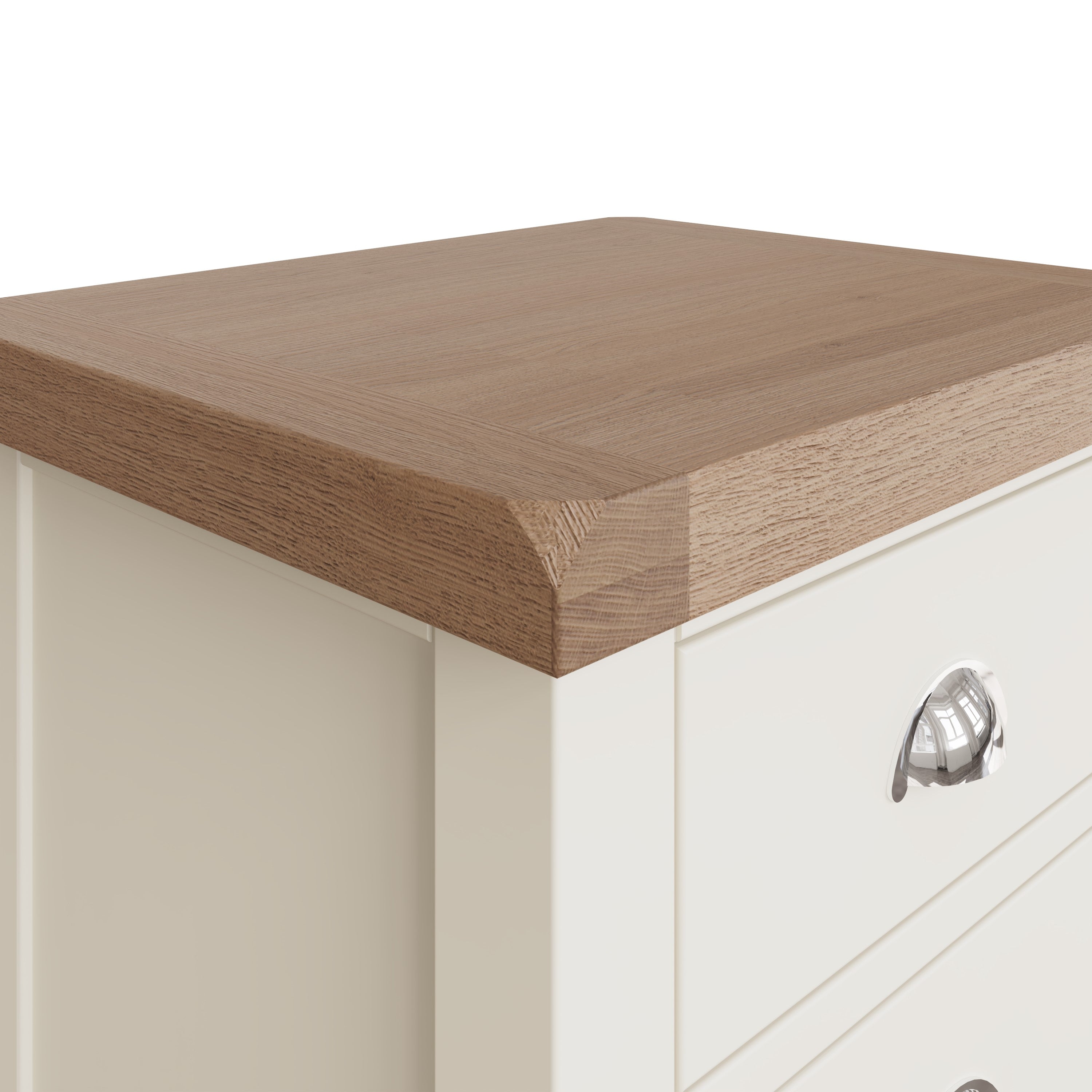 Cotswold 3 Drawer Bedside - White - BedHut