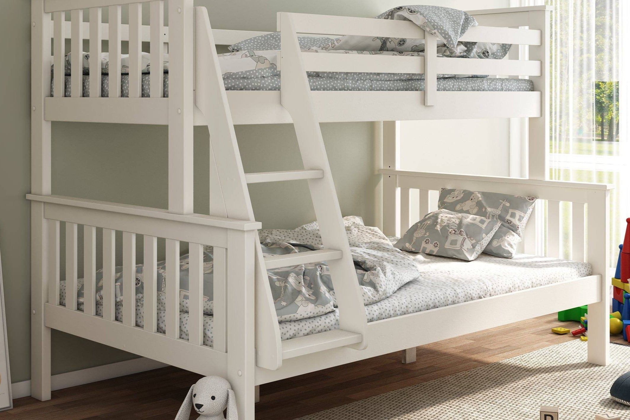 Carra Triple Bunk - White - BedHut