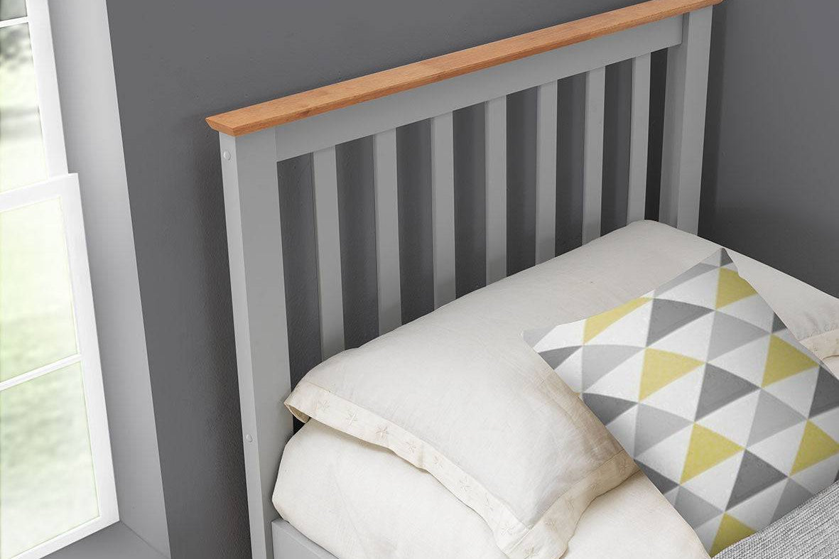 Francis Ottoman Storage Bed - Grey - BedHut