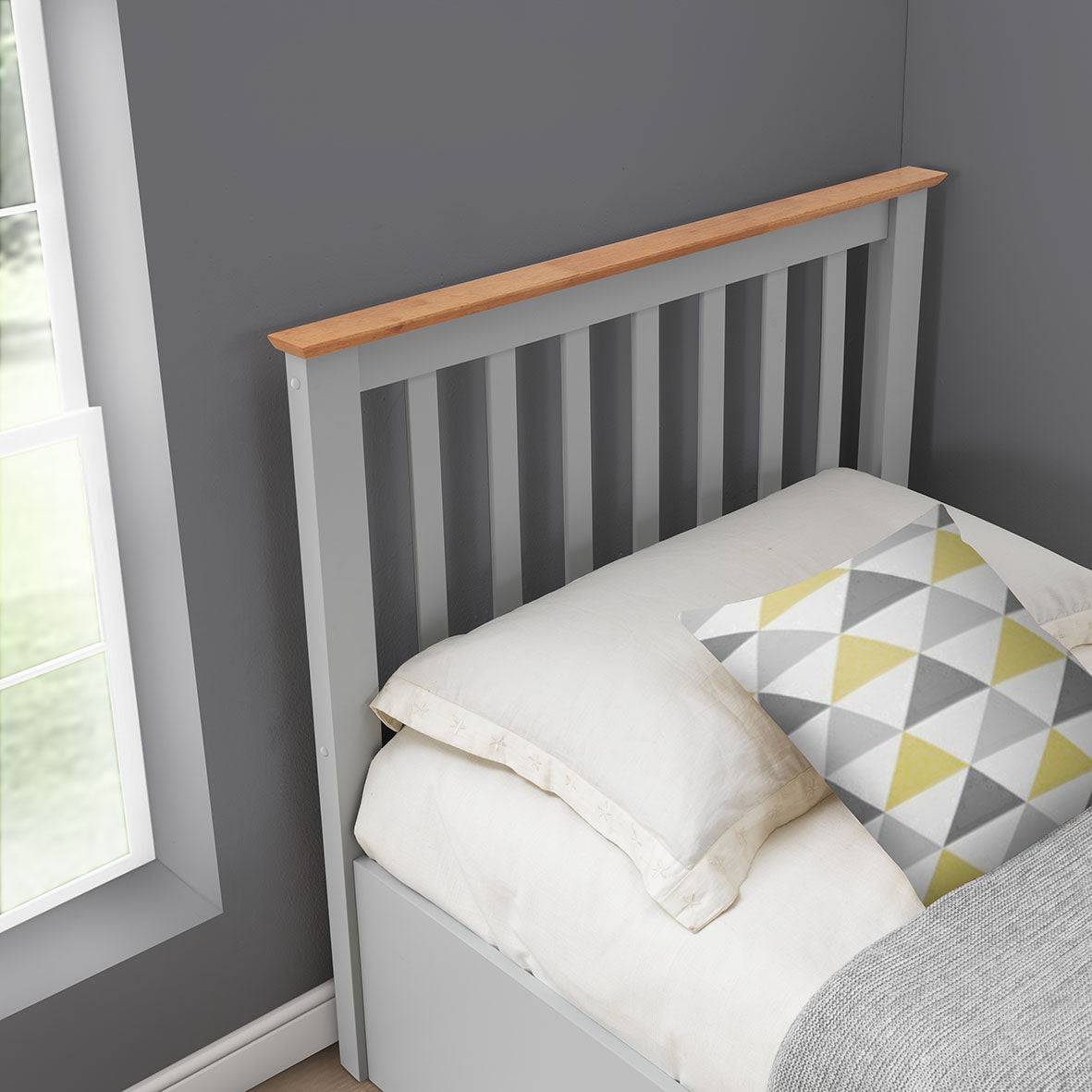 Francis Ottoman Storage Bed - Grey - BedHut