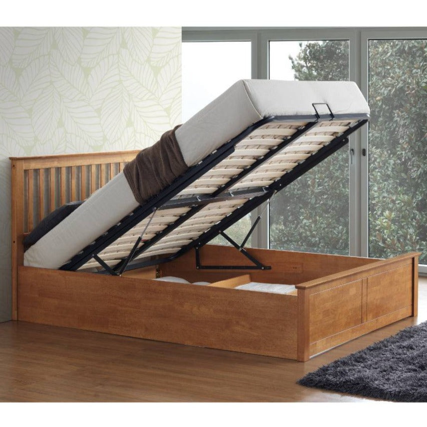 Malmo Ottoman Bed - Oak - BedHut