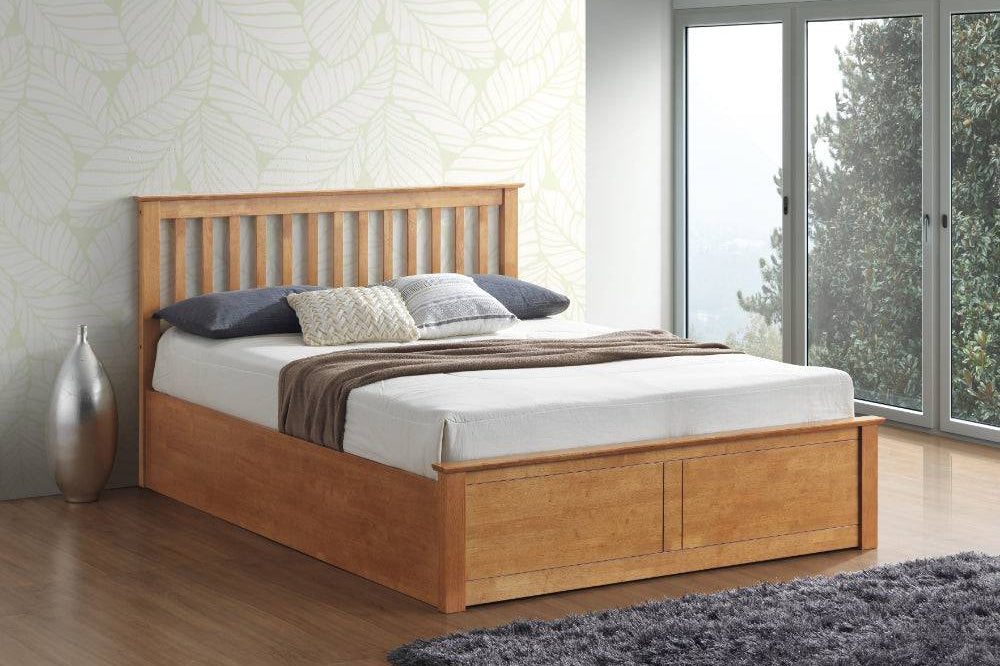 Malmo Ottoman Bed - Oak - BedHut
