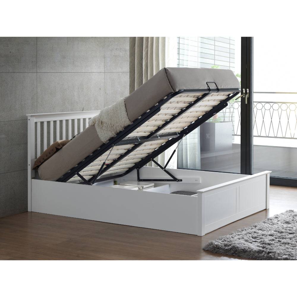 Malmo Ottoman Bed - White - BedHut