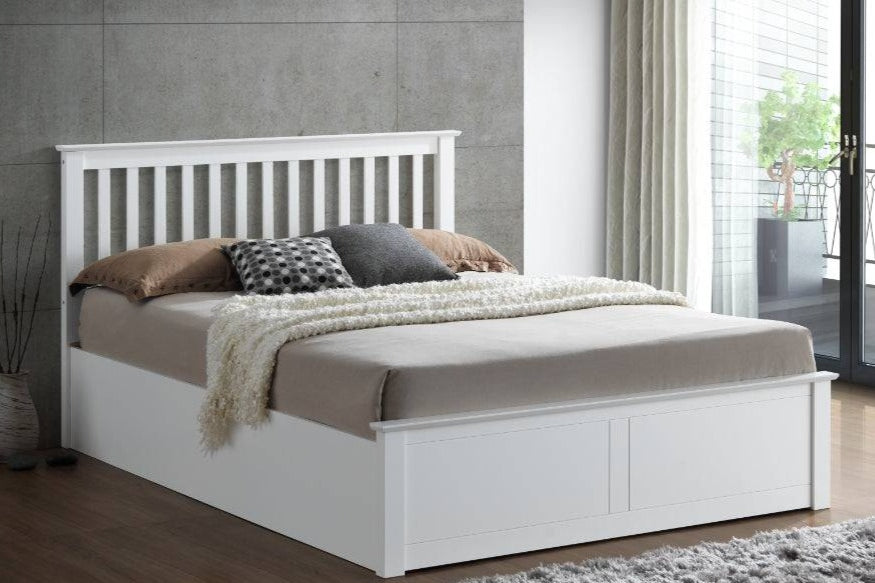 Malmo Ottoman Bed - White - BedHut
