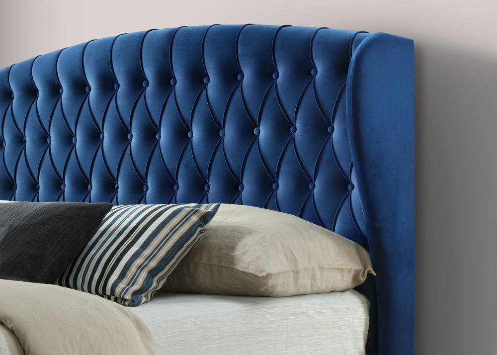 Warwick Ottoman Storage Bed - Blue Velvet - BedHut