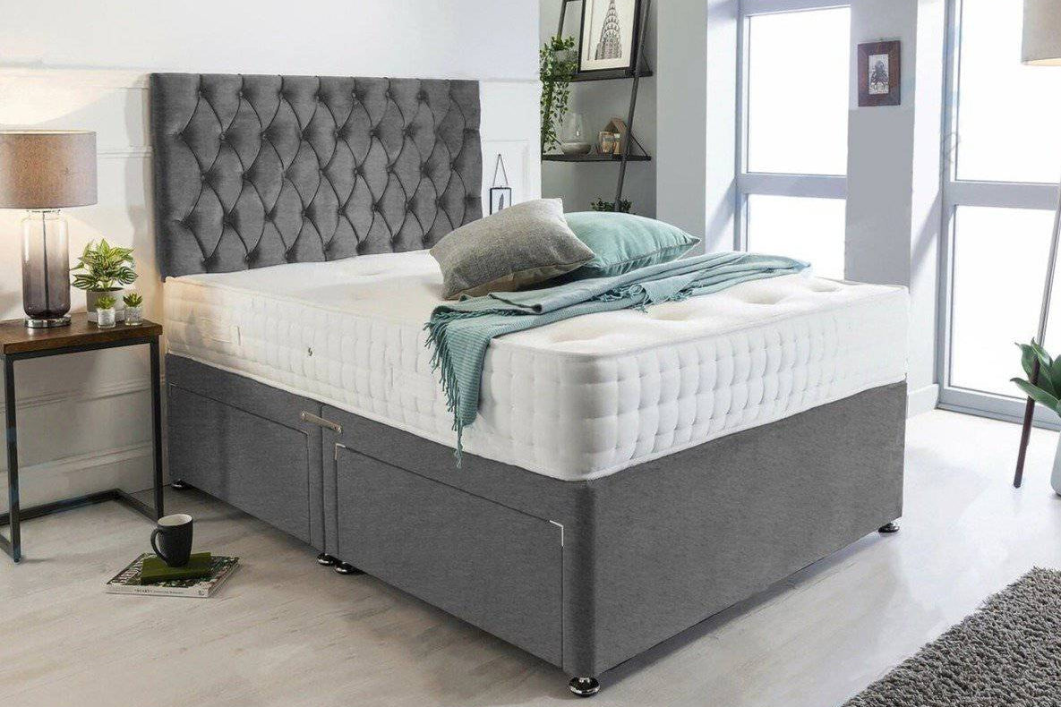 Delvizes Divan Base and Headboard - BedHut