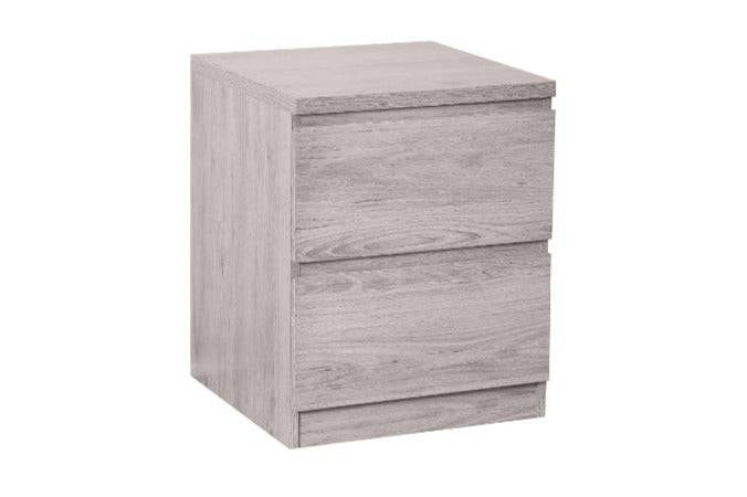 Jupiter 2 Drawer Bedside Grey Oak - BedHut