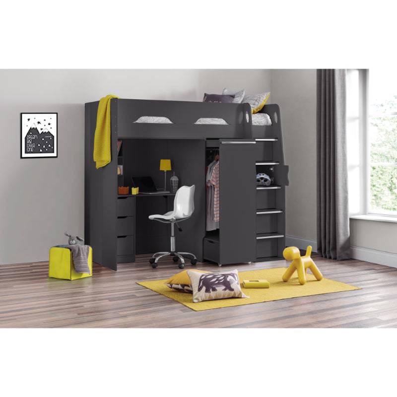 Pegasus High Sleeper - Anthracite - BedHut