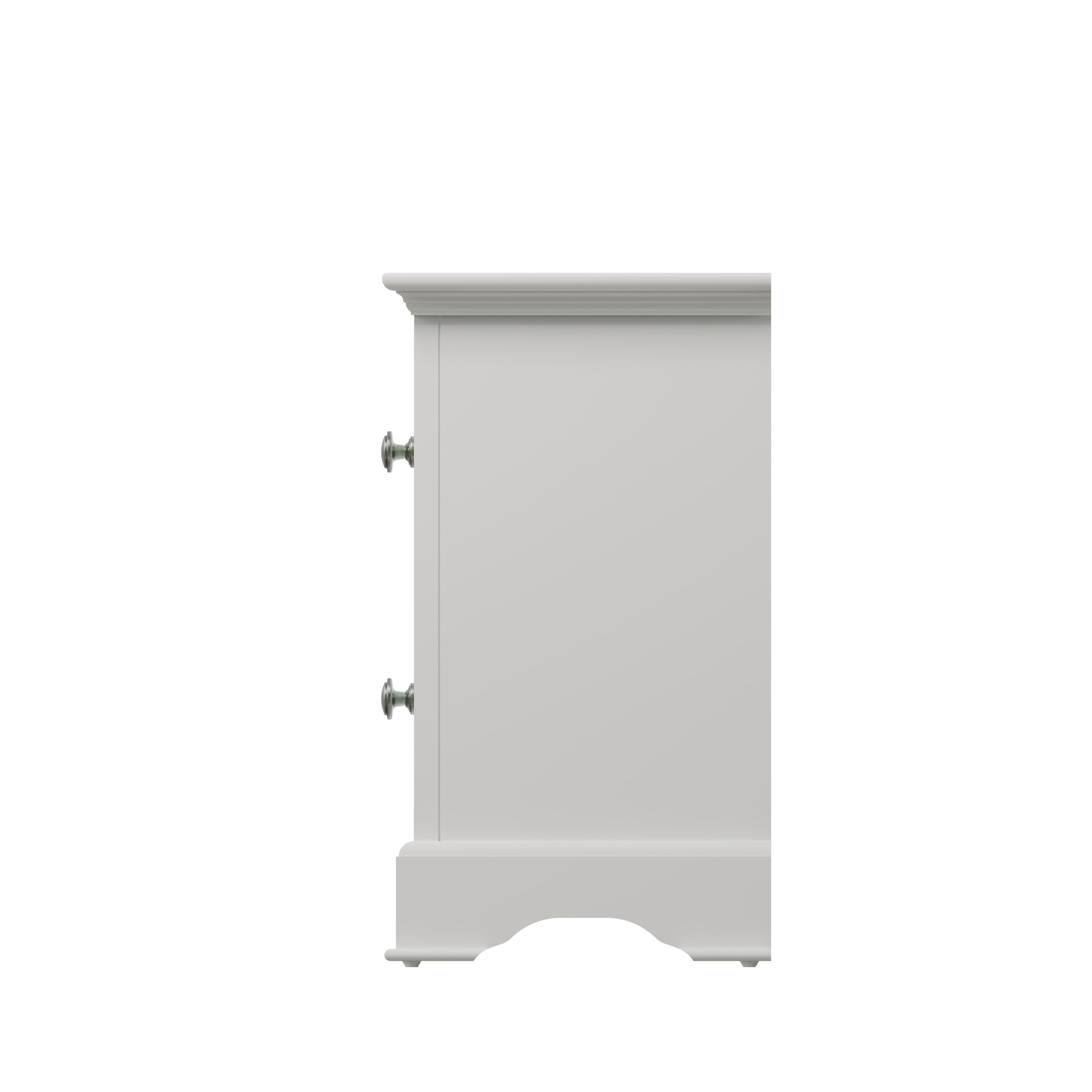 Starlight 2 Drawer Bedside - White - BedHut