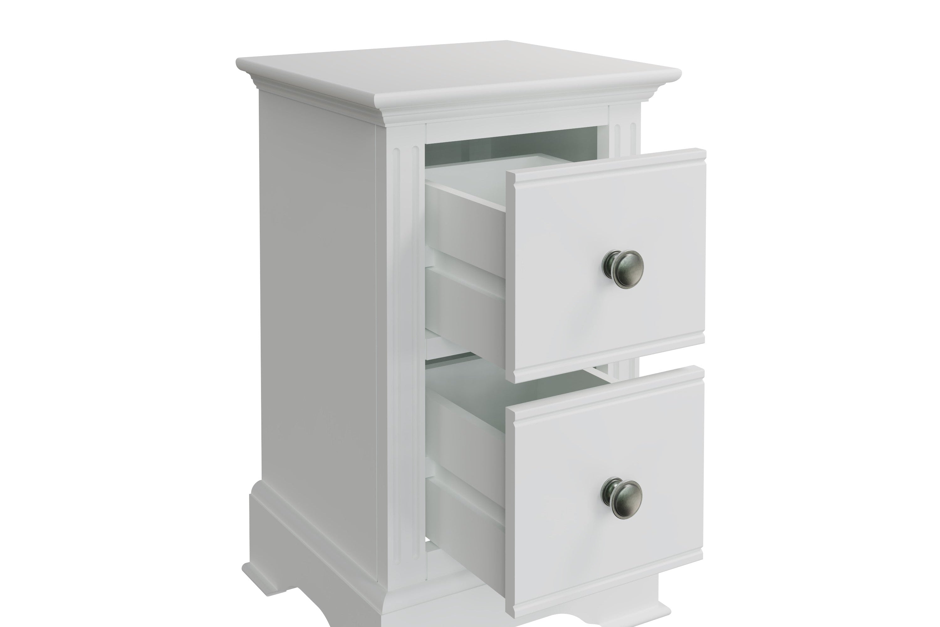 Starlight 2 Drawer Bedside - White - BedHut