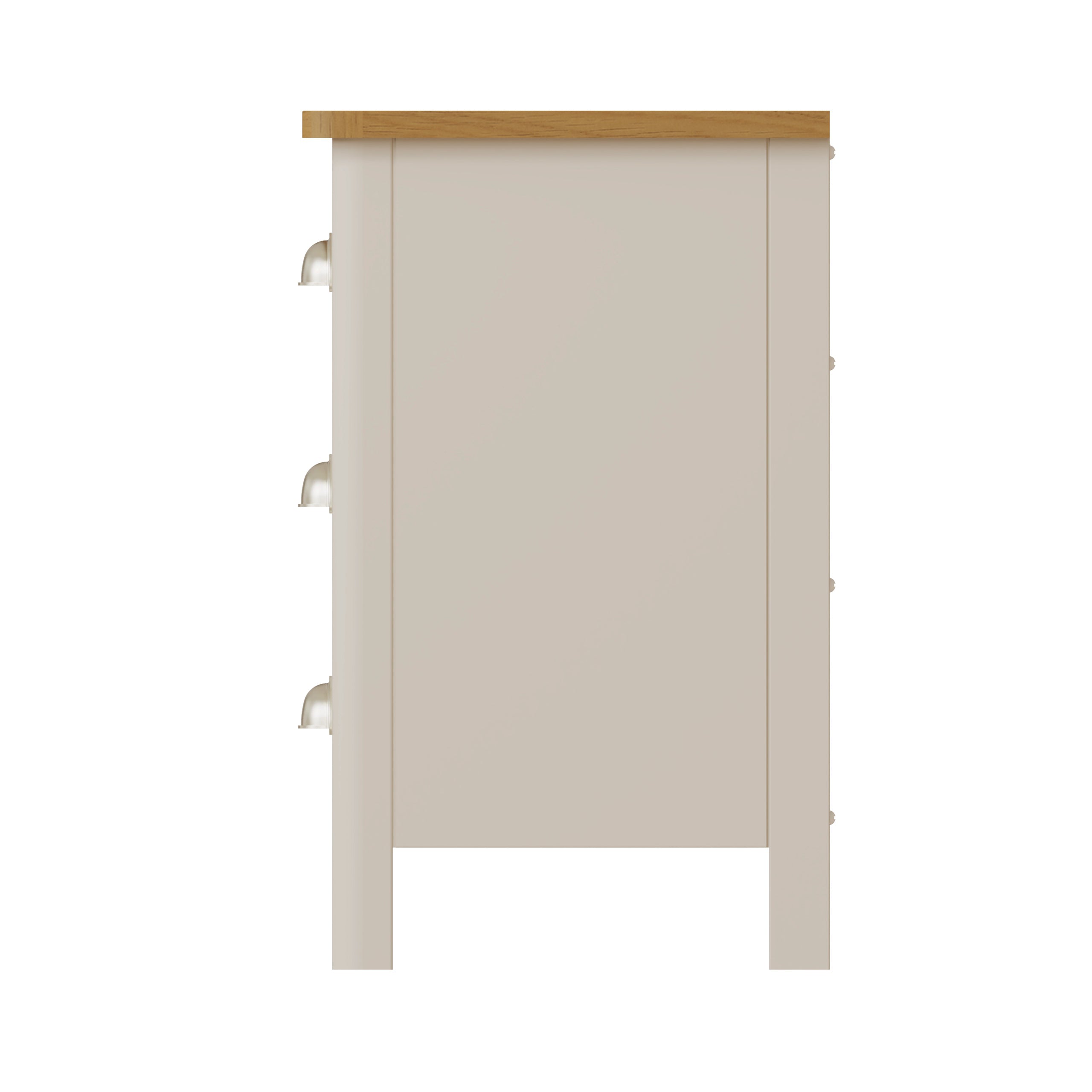 Stockholm 3 Drawer Bedside - Dove Grey - BedHut