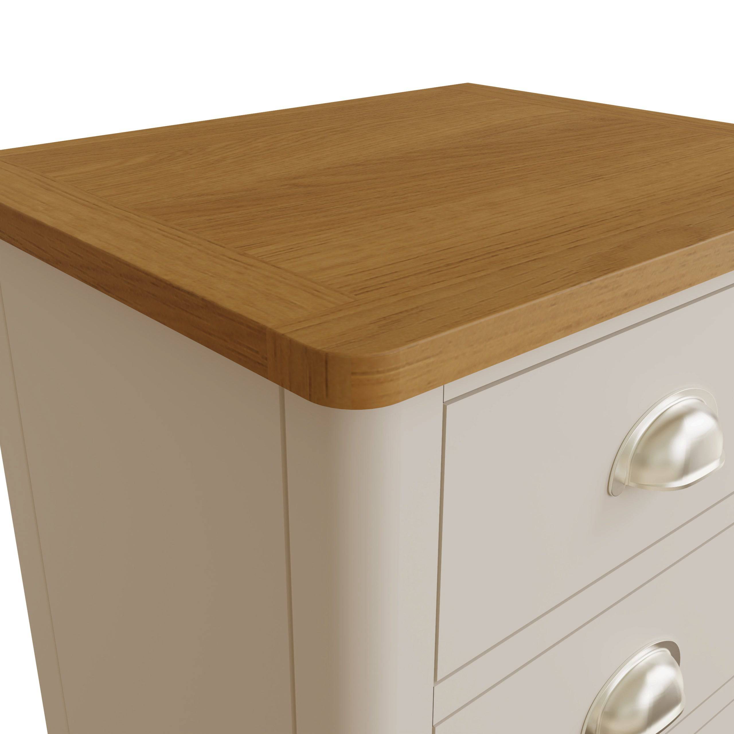Stockholm 3 Drawer Bedside - Dove Grey - BedHut