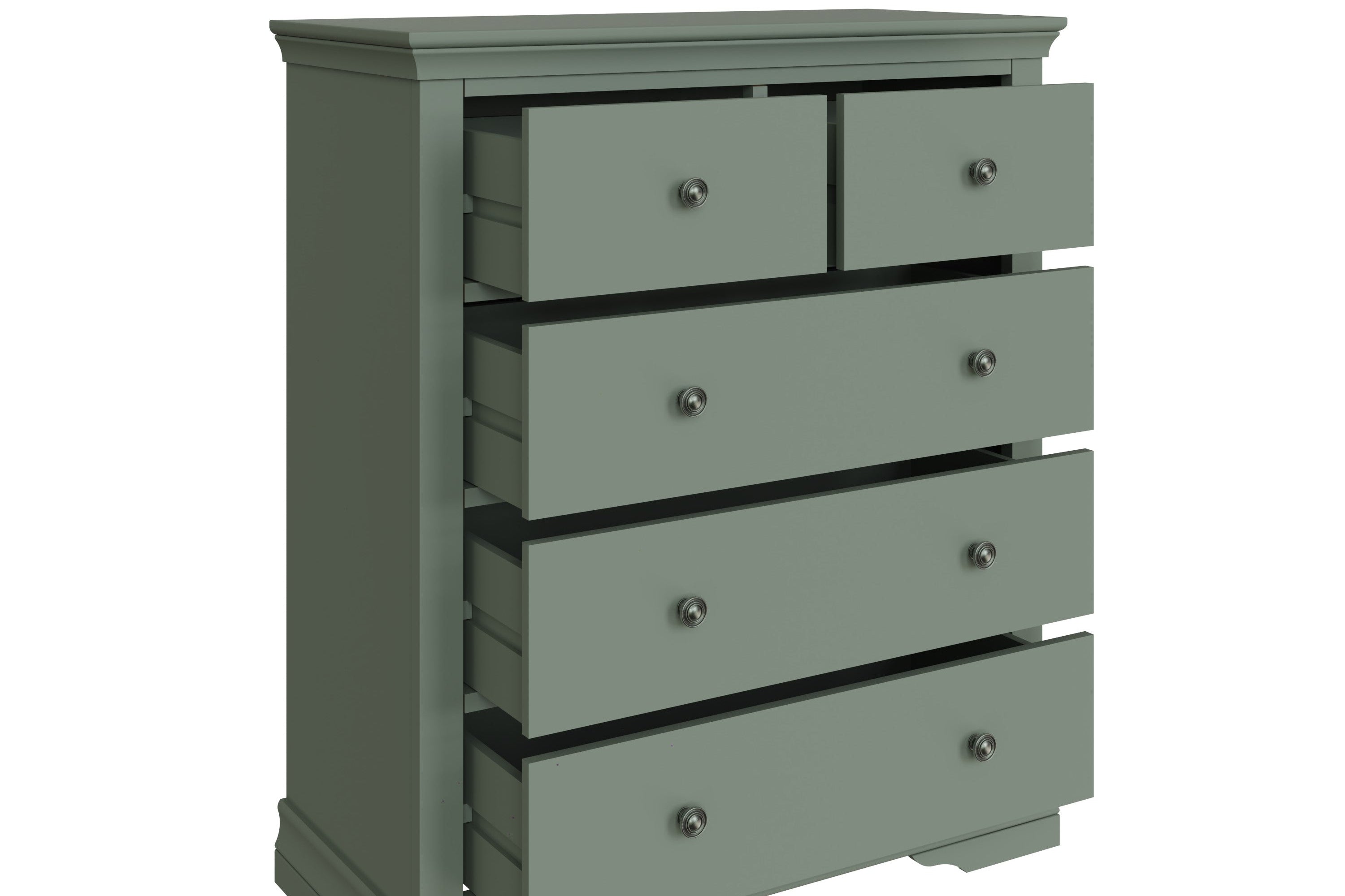 Eden 2 Over 3 Chest of Drawers - Cactus Green - BedHut