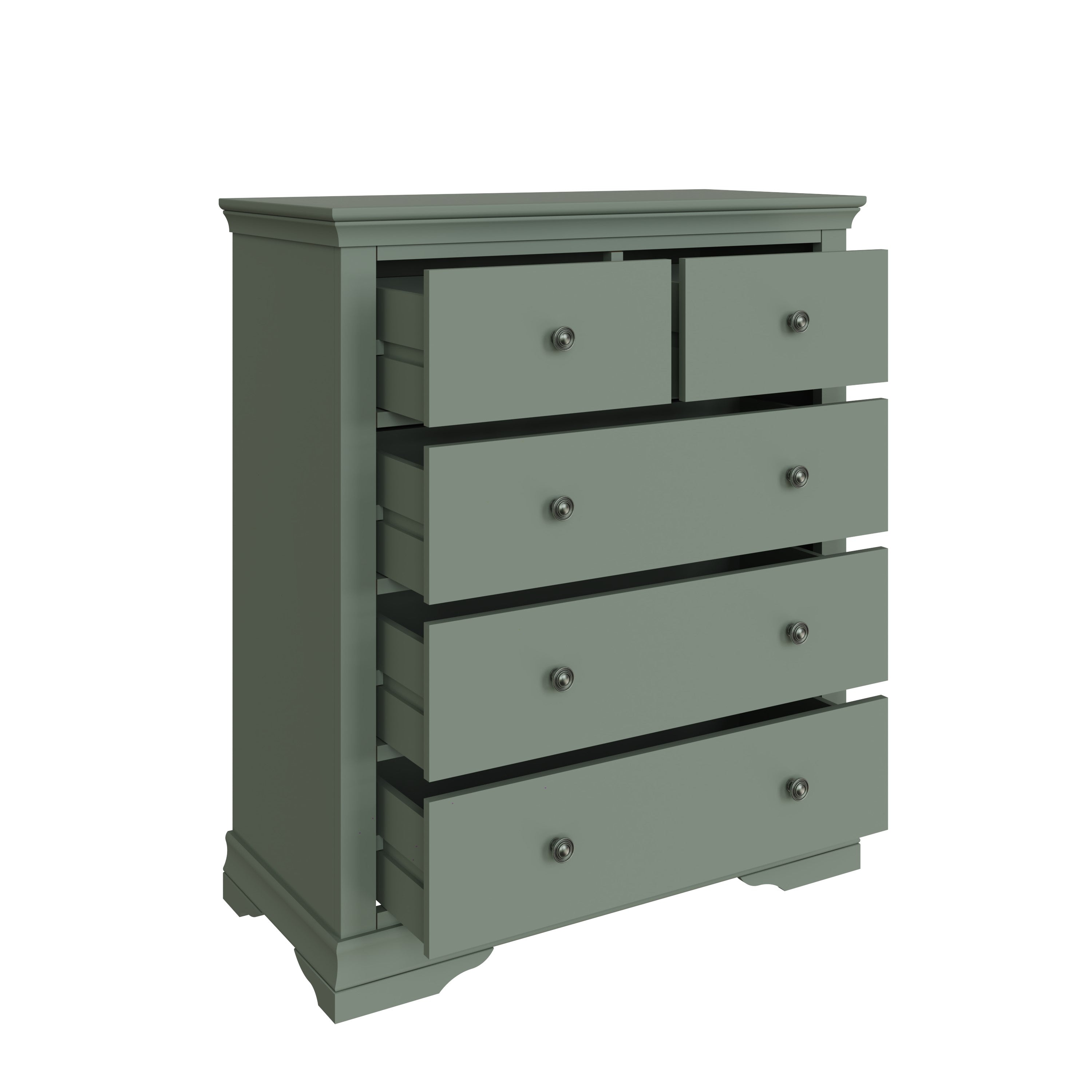 Eden 2 Over 3 Chest of Drawers - Cactus Green - BedHut