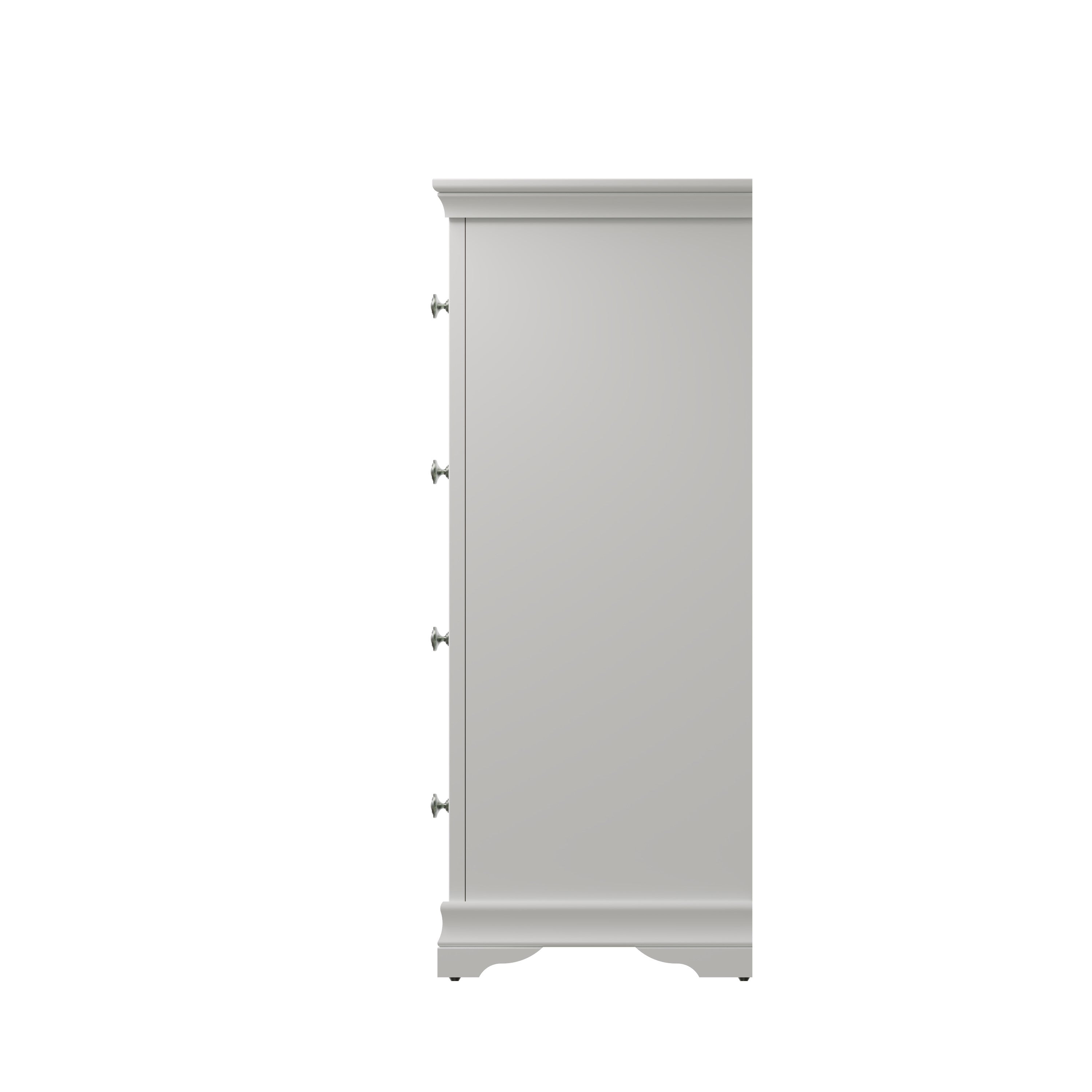 Eden 2 Over 3 Chest of Drawers - White - BedHut