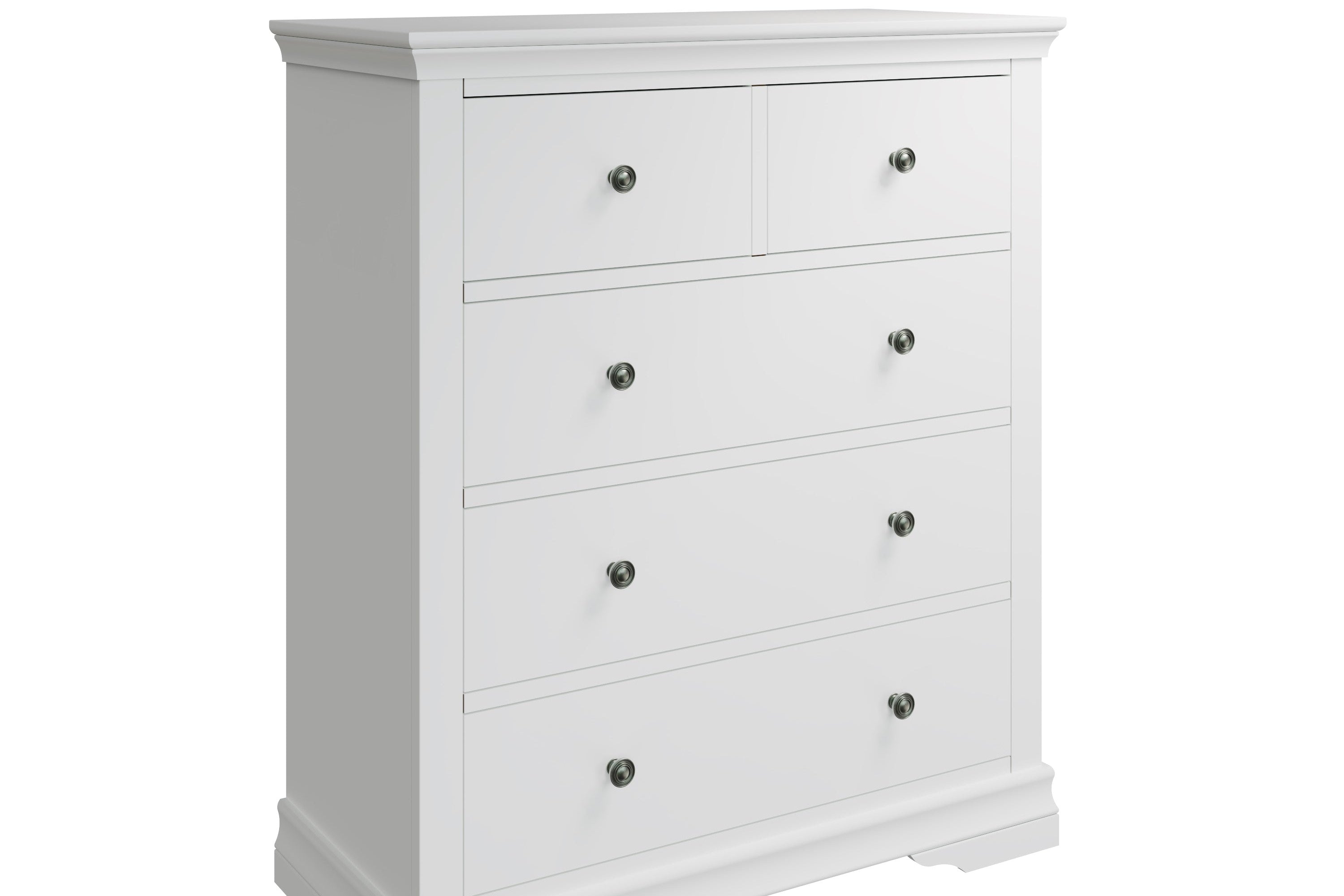 Eden 2 Over 3 Chest of Drawers - White - BedHut