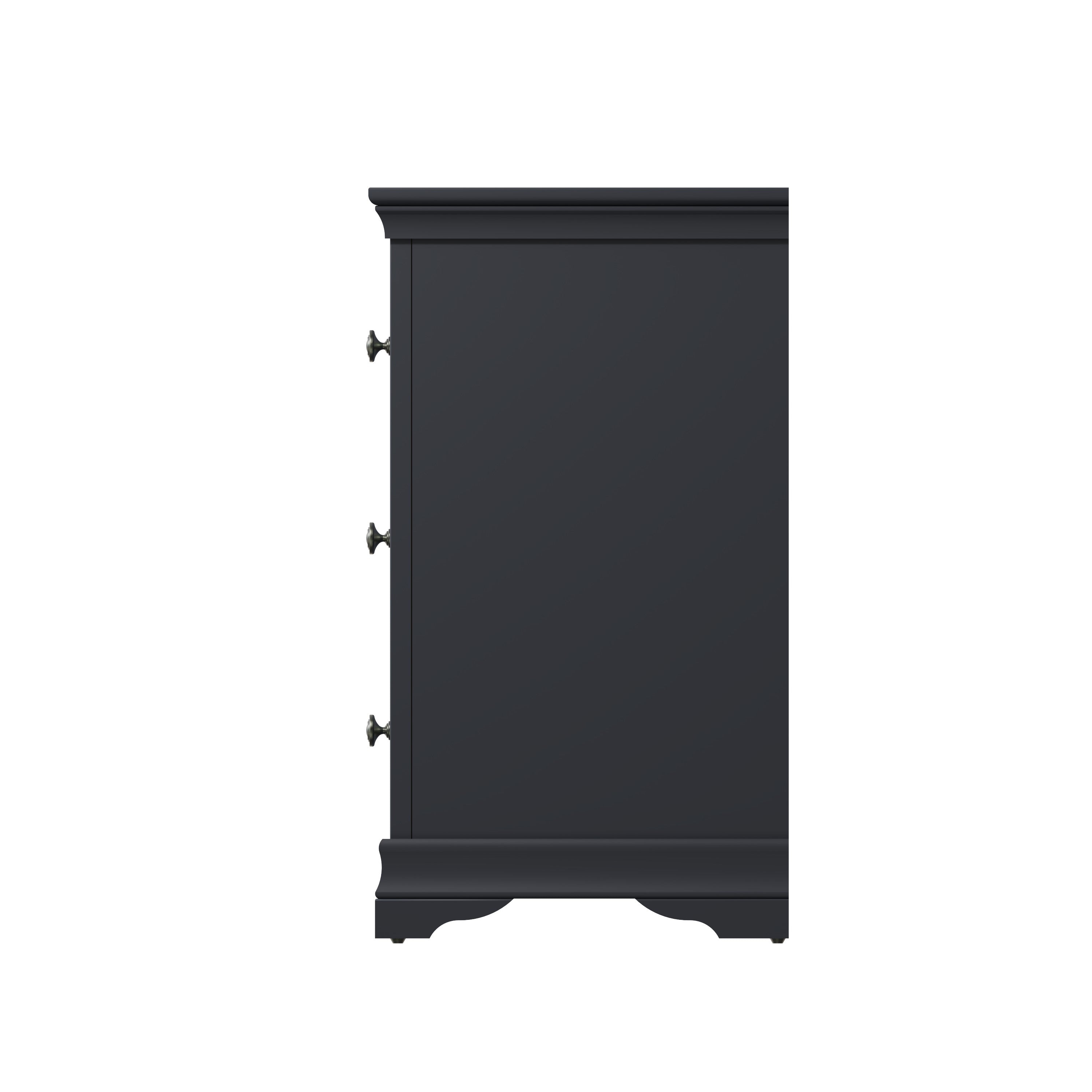 Eden 3 Drawer Chest - Midnight Grey - BedHut