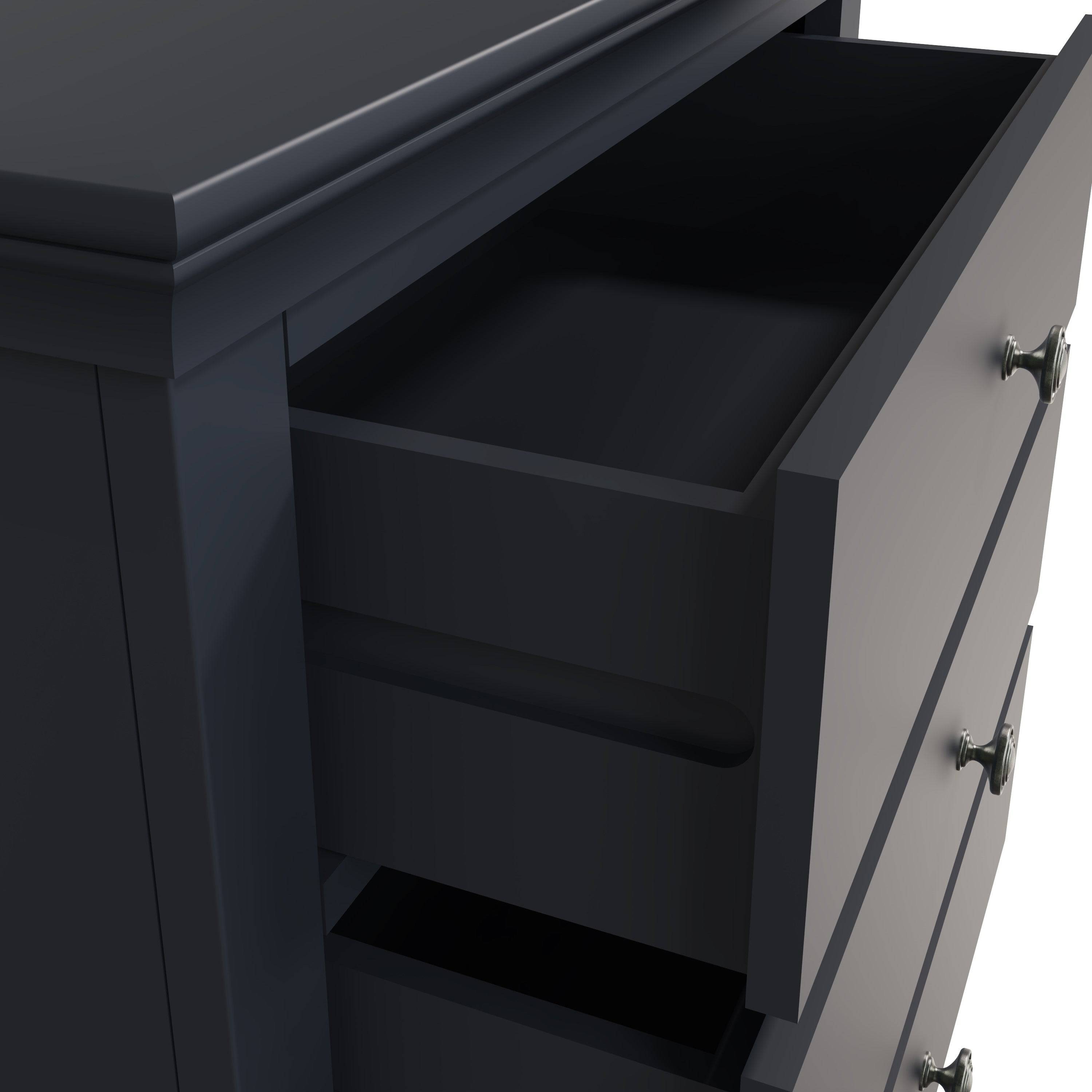 Eden 3 Drawer Chest - Midnight Grey - BedHut
