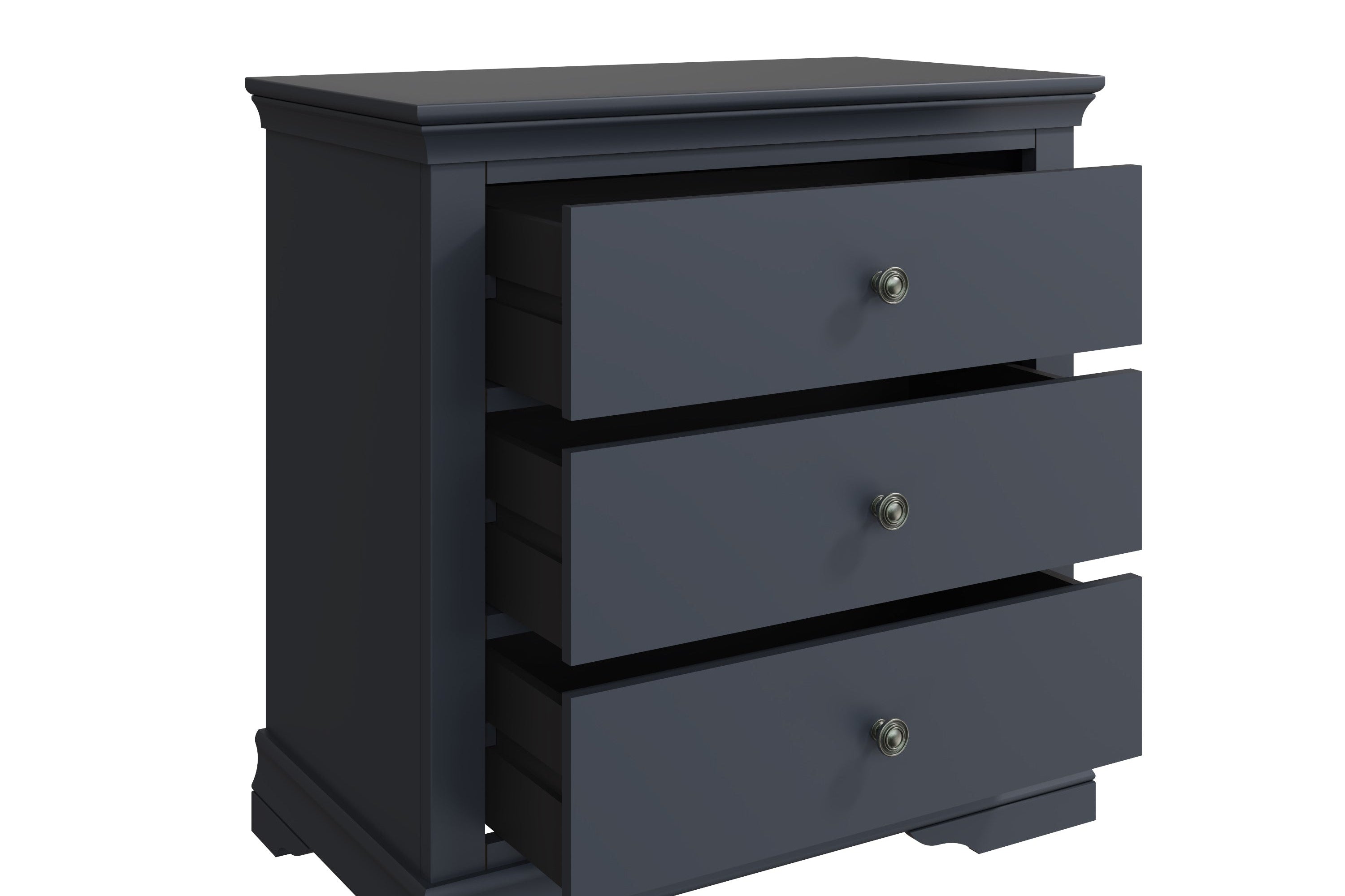 Eden 3 Drawer Chest - Midnight Grey - BedHut