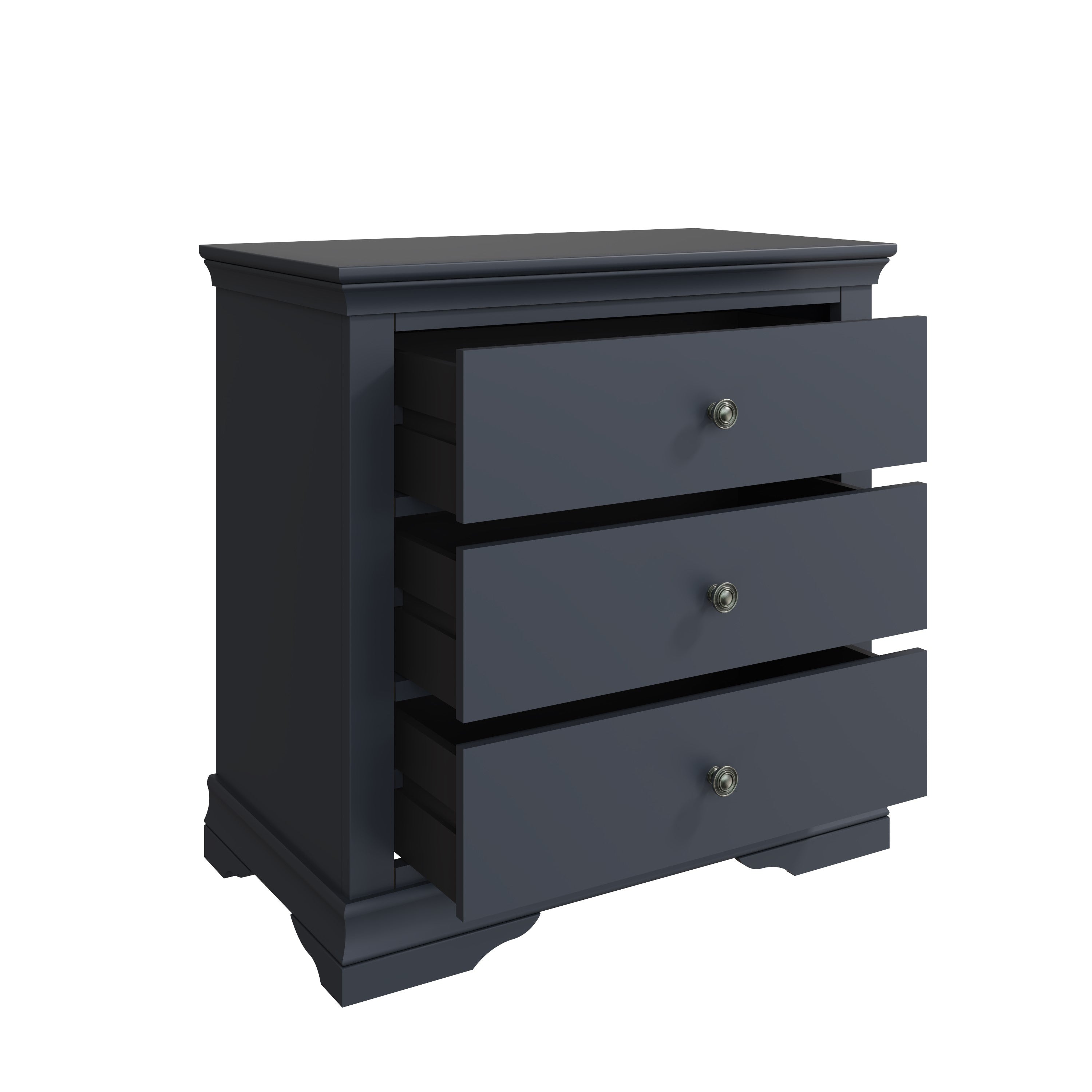 Eden 3 Drawer Chest - Midnight Grey - BedHut