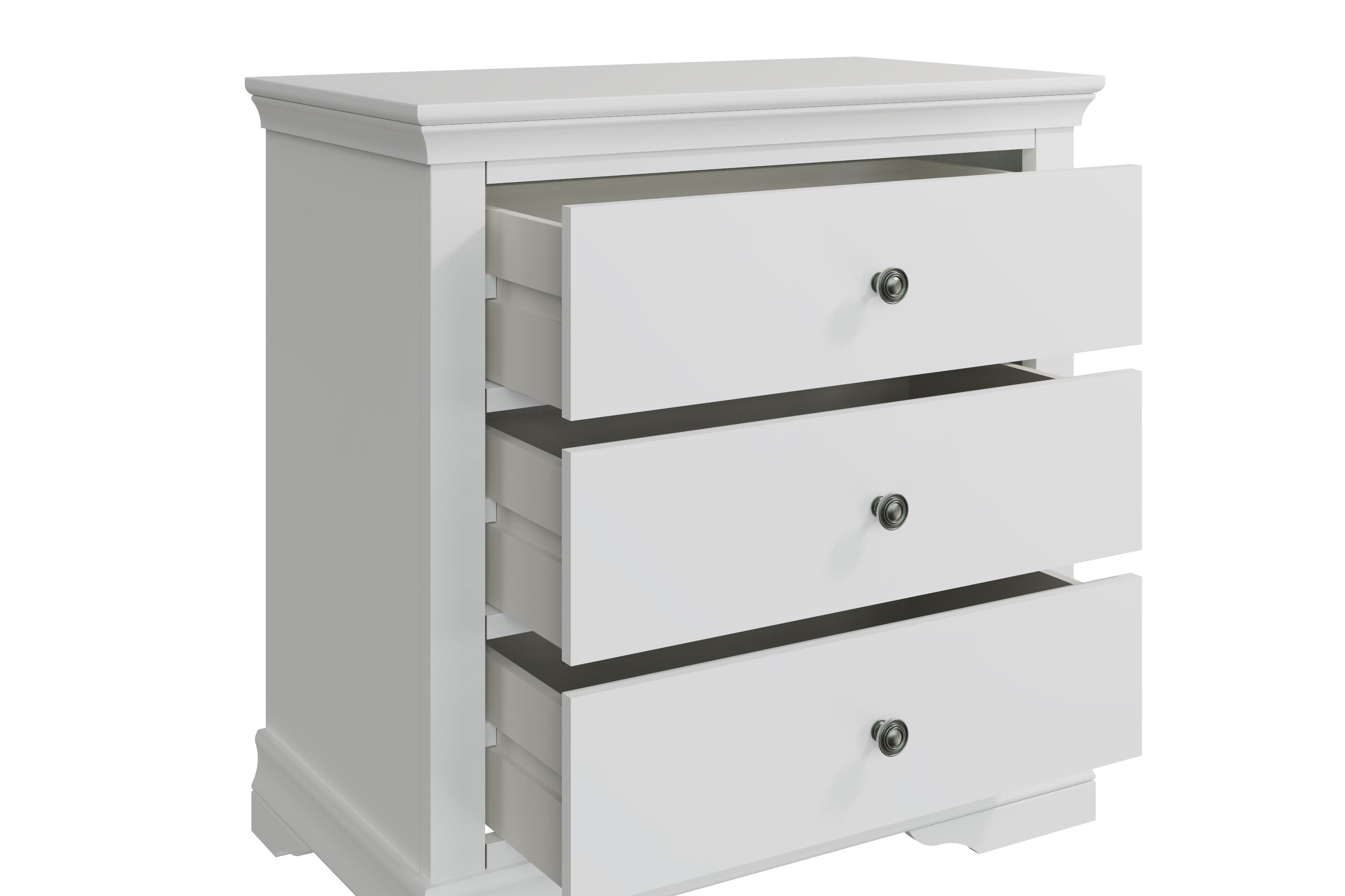 Eden 3 Drawer Chest - White - BedHut