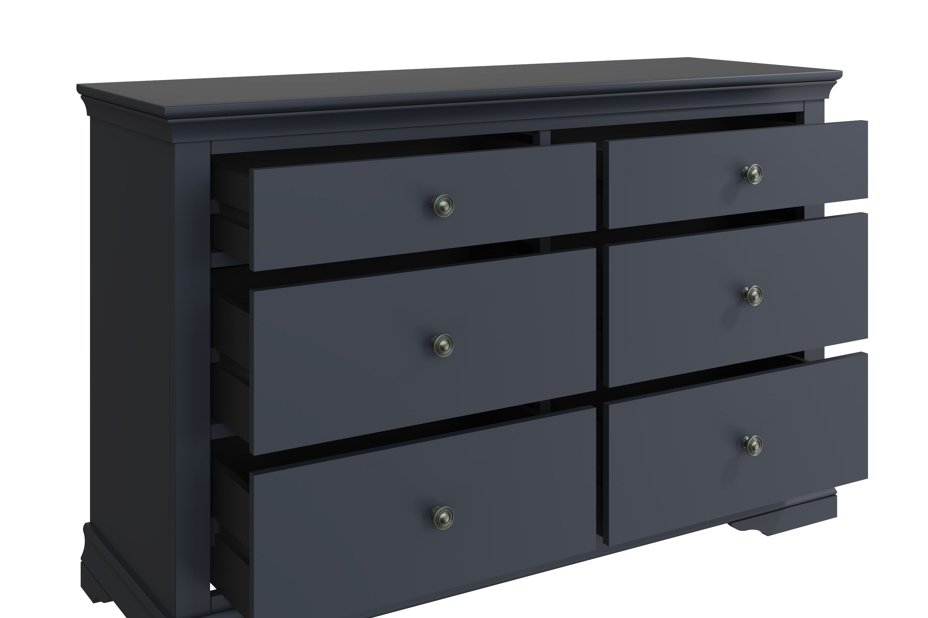 Eden 6 Drawer Chest - Midnight Grey - BedHut