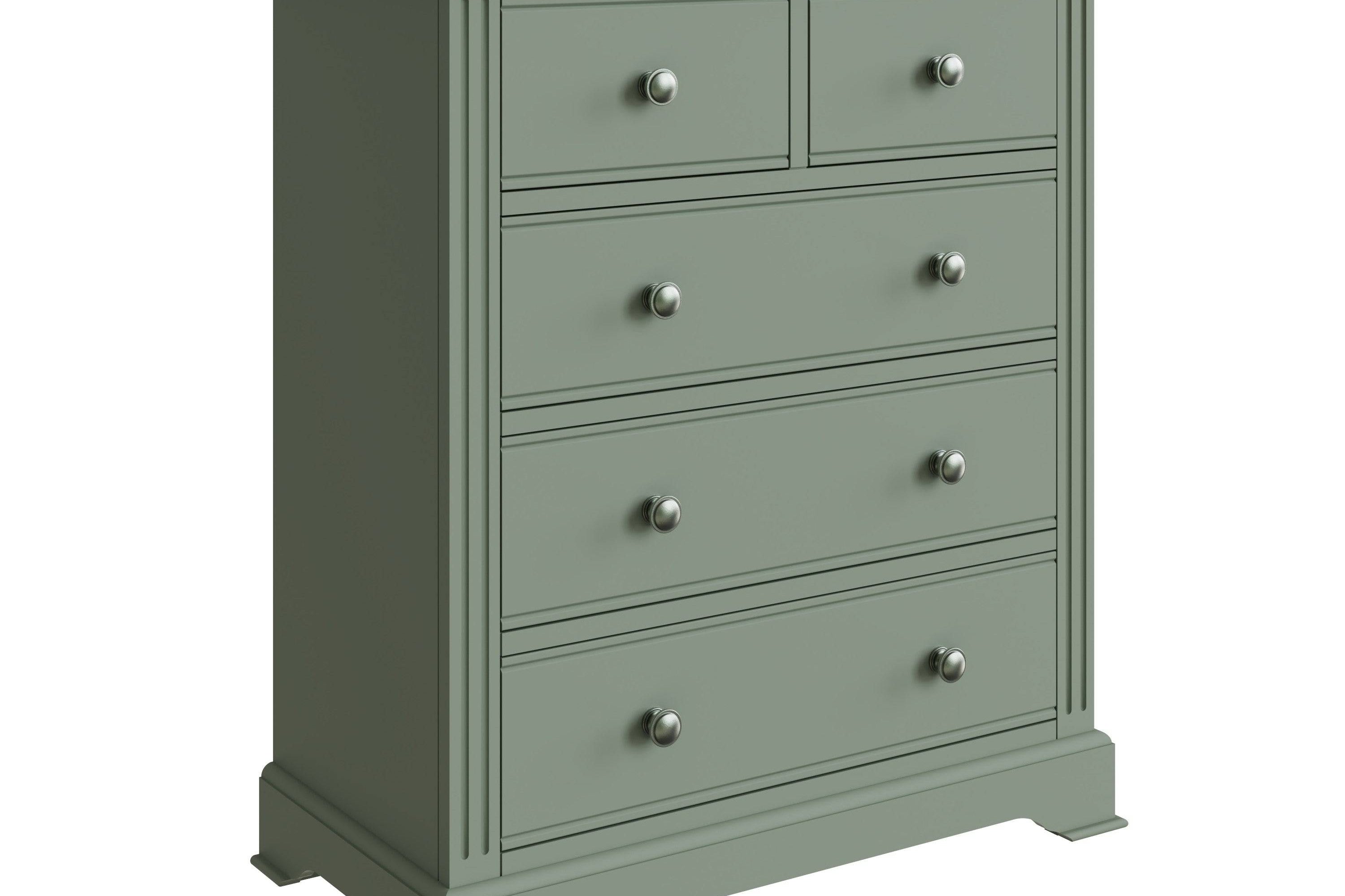 Starlight 2 Over 3 Chest of Drawers - Cactus Green - BedHut