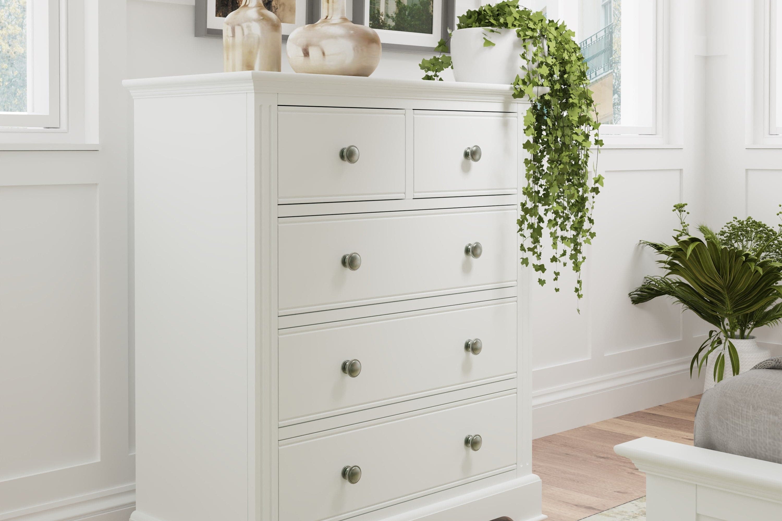 Starlight 2 Over 3 Chest of Drawers - White - BedHut