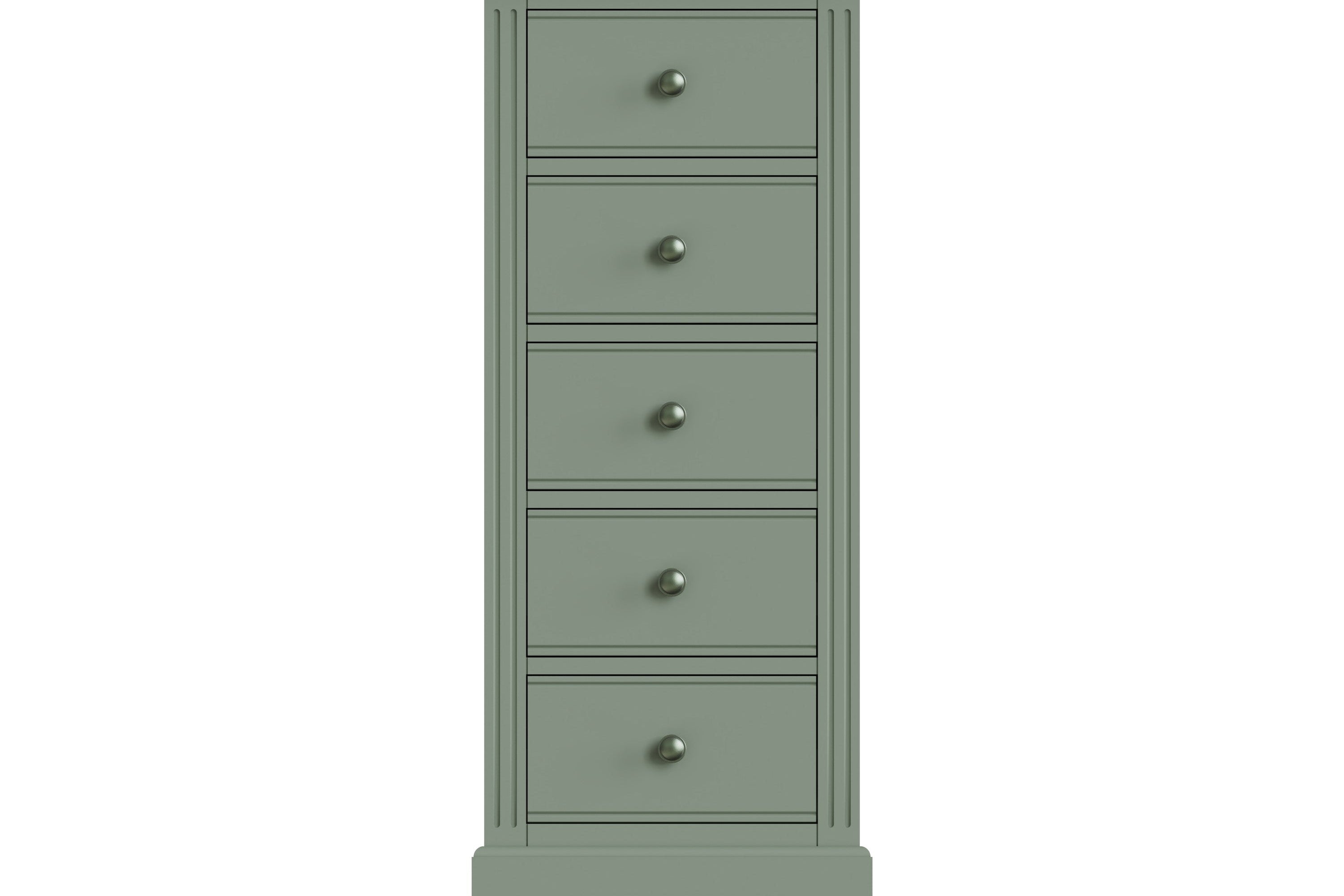 Starlight 5 Drawer Narrow Chest - Cactus Green - BedHut