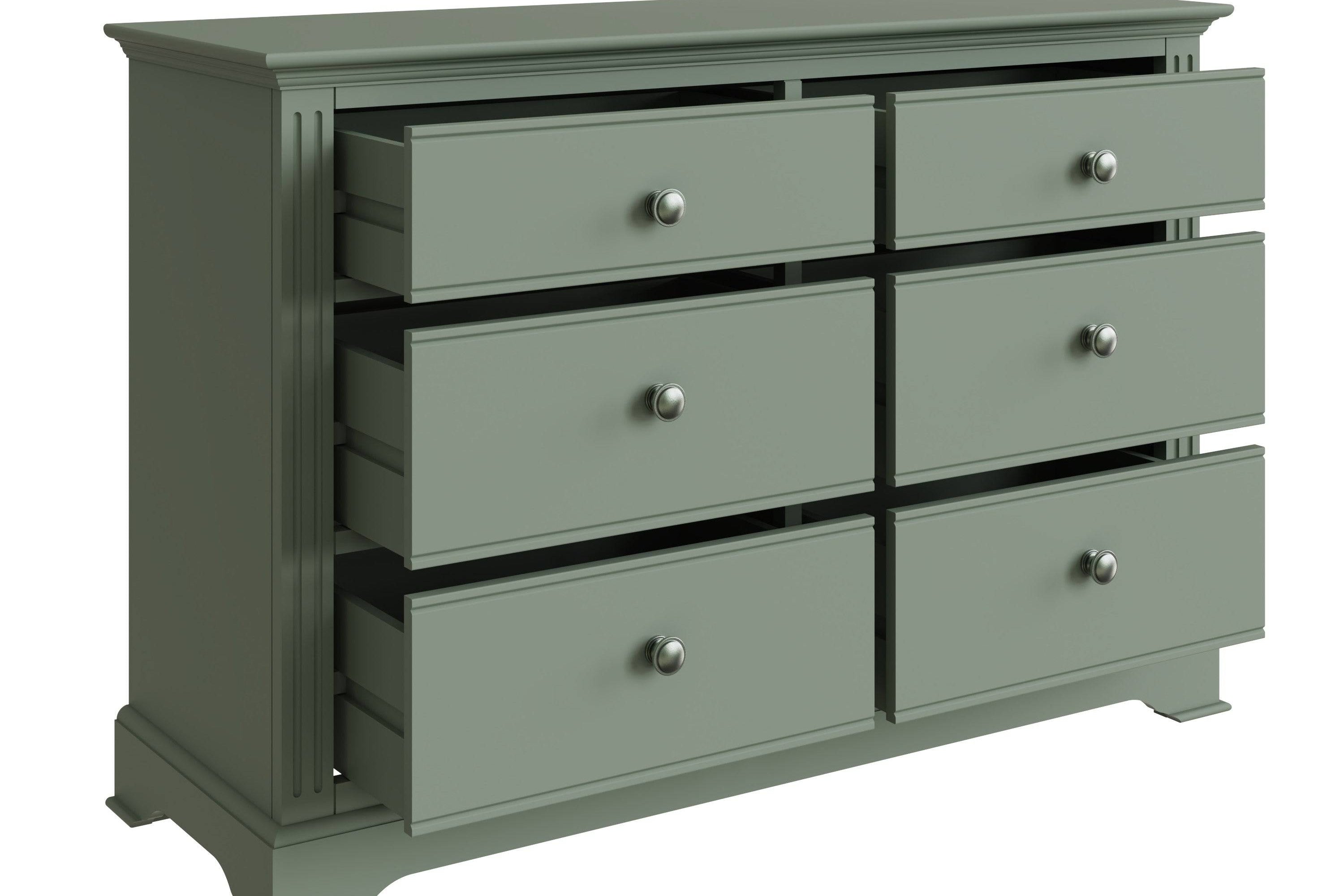 Starlight 6 Drawer Chest - Cactus Green - BedHut