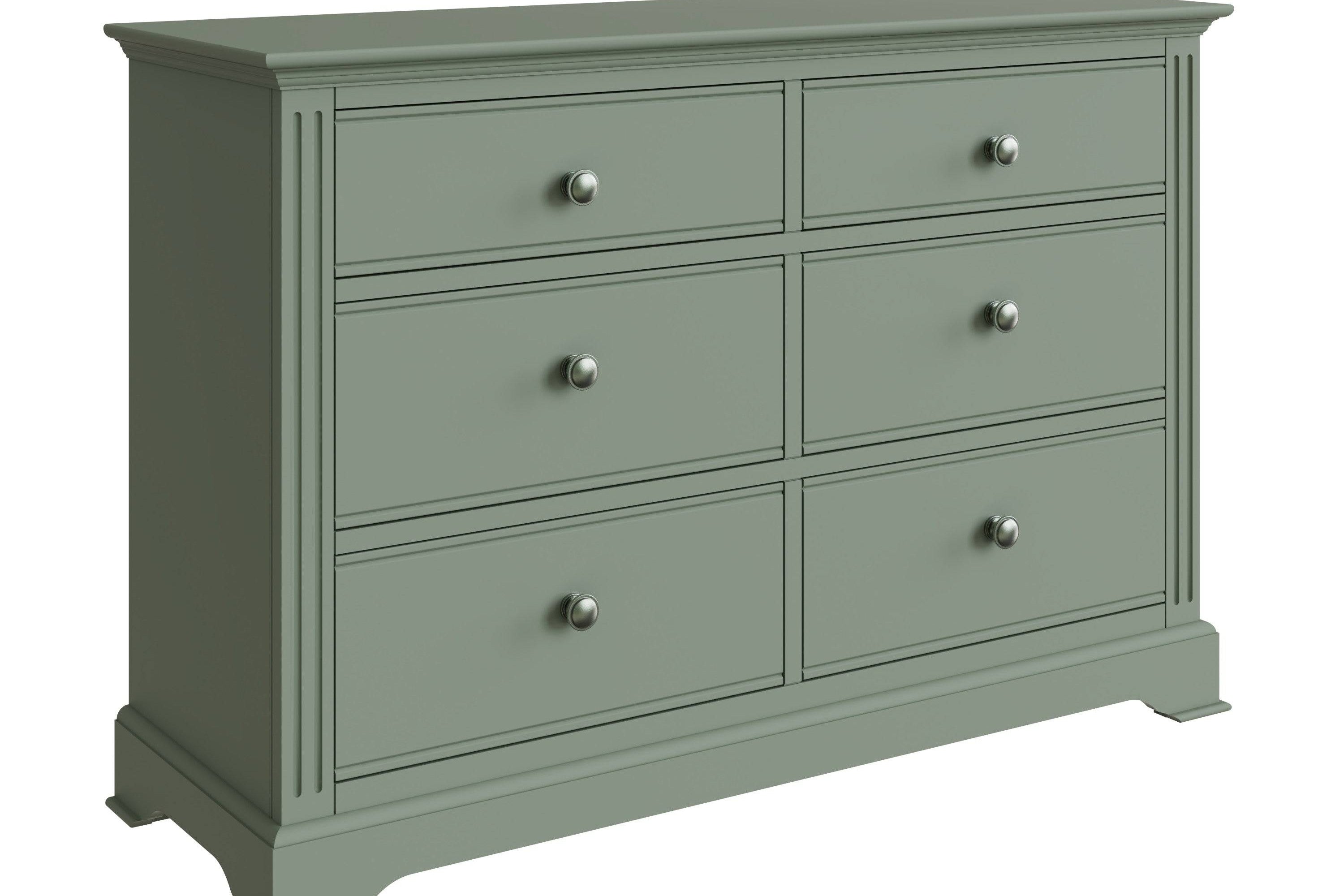 Starlight 6 Drawer Chest - Cactus Green - BedHut
