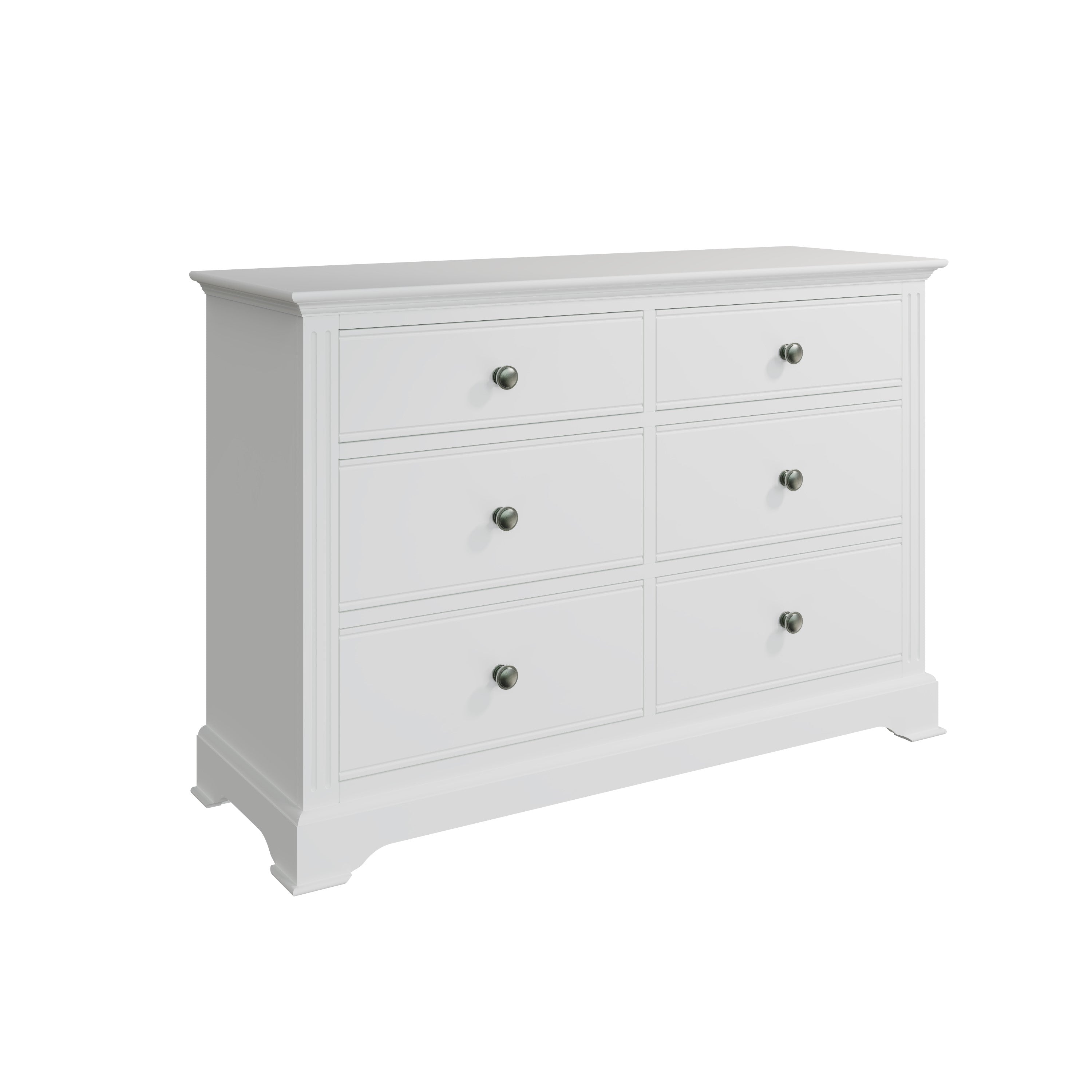 Starlight 6 Drawer Chest - White - BedHut