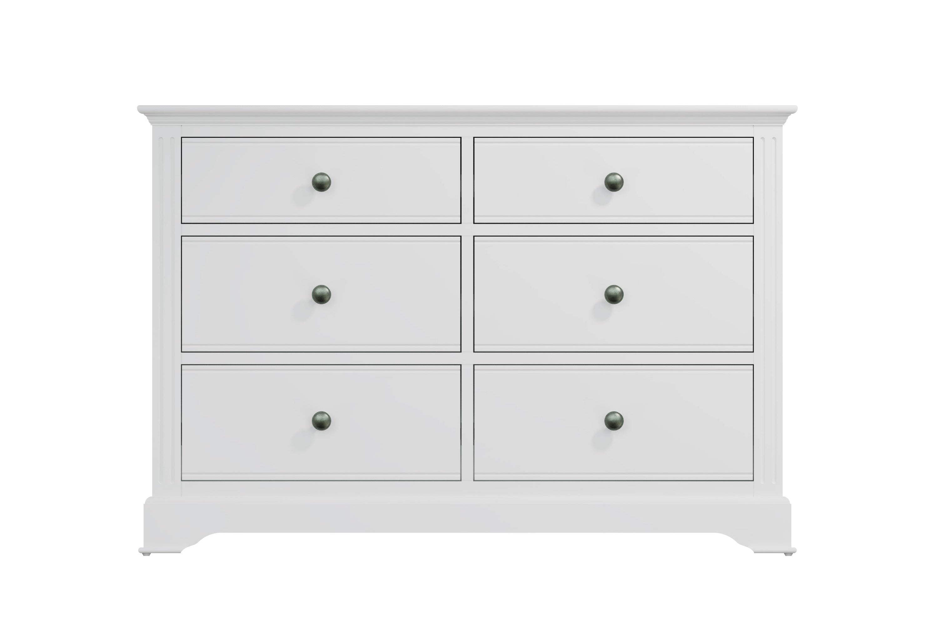 Starlight 6 Drawer Chest - White - BedHut